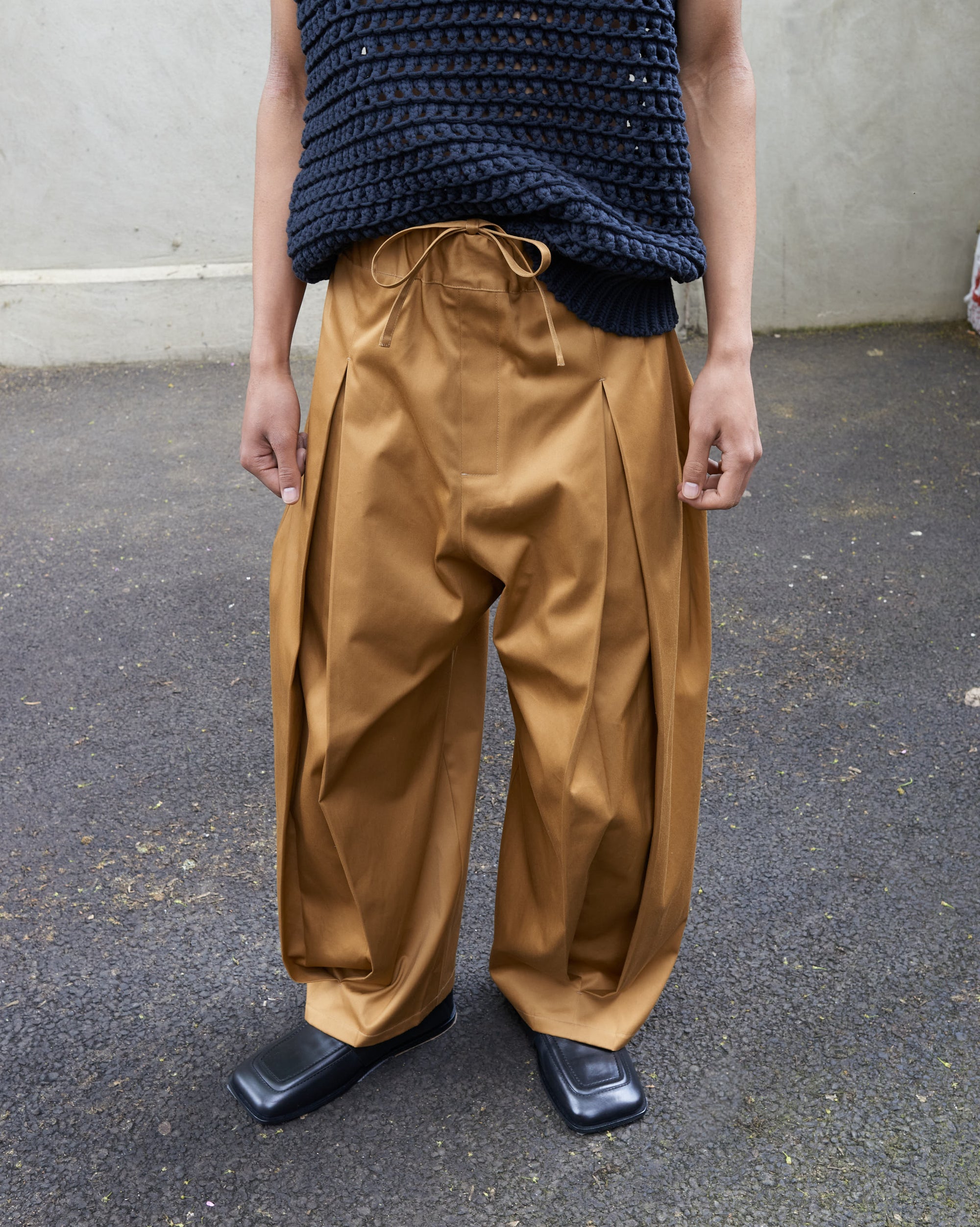 Box Pleat Trouser - Cinnamon