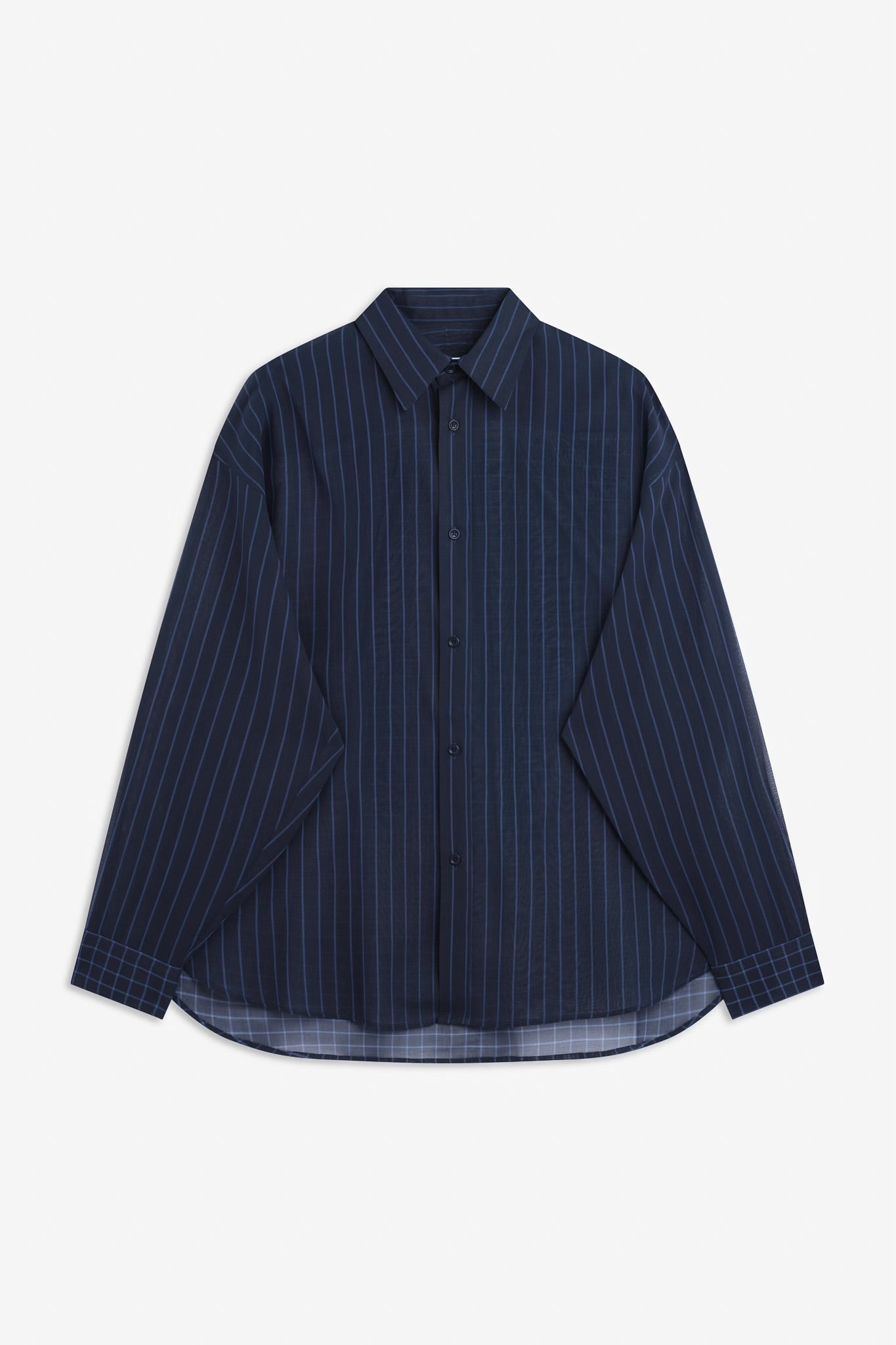 Chisholm Shirt - Navy / Cornflower Blue Stripe