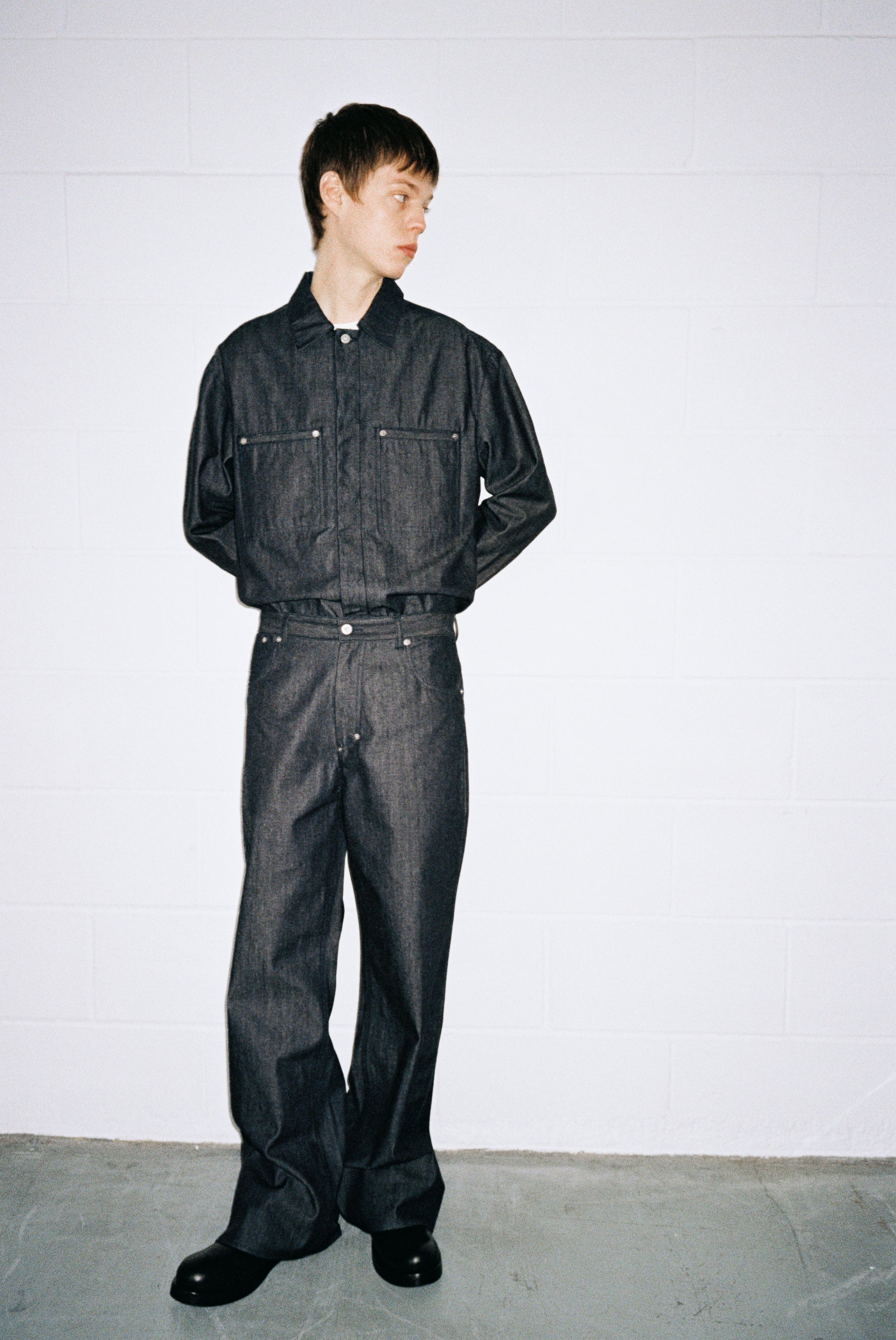 Straight Rivet Trouser Denim - Raw Indigo