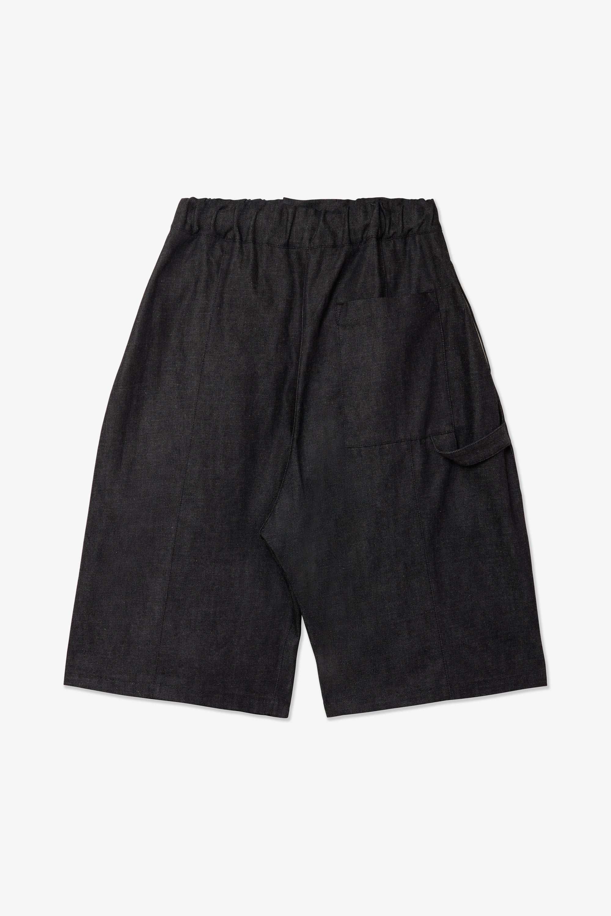 Box Pleat Short Denim - Raw Black