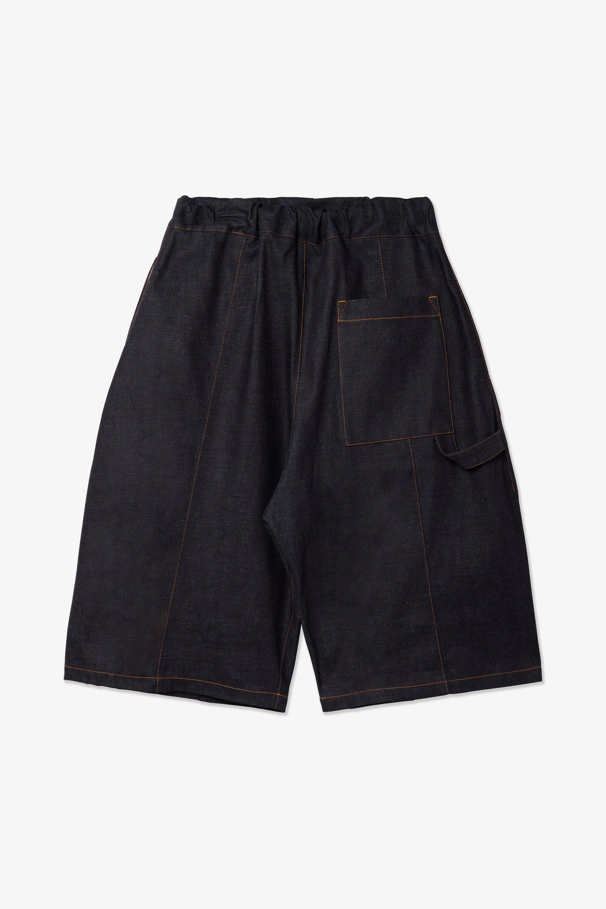 Box Pleat Short Denim - Raw Indigo