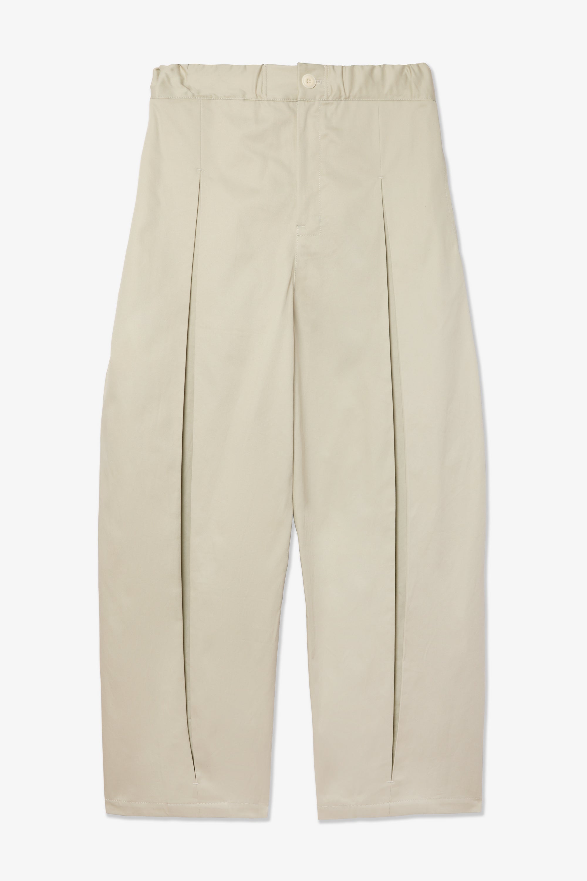 Box Pleat Trouser - Ivory
