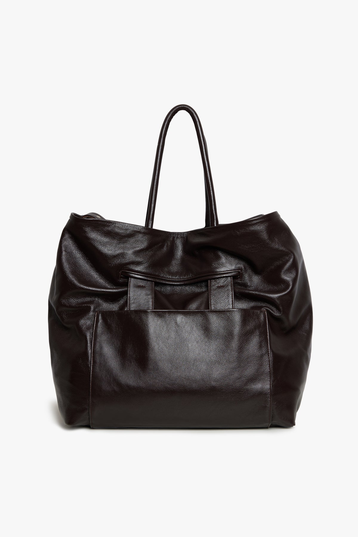 Leather Fold Bag - Dark Brown exclusive