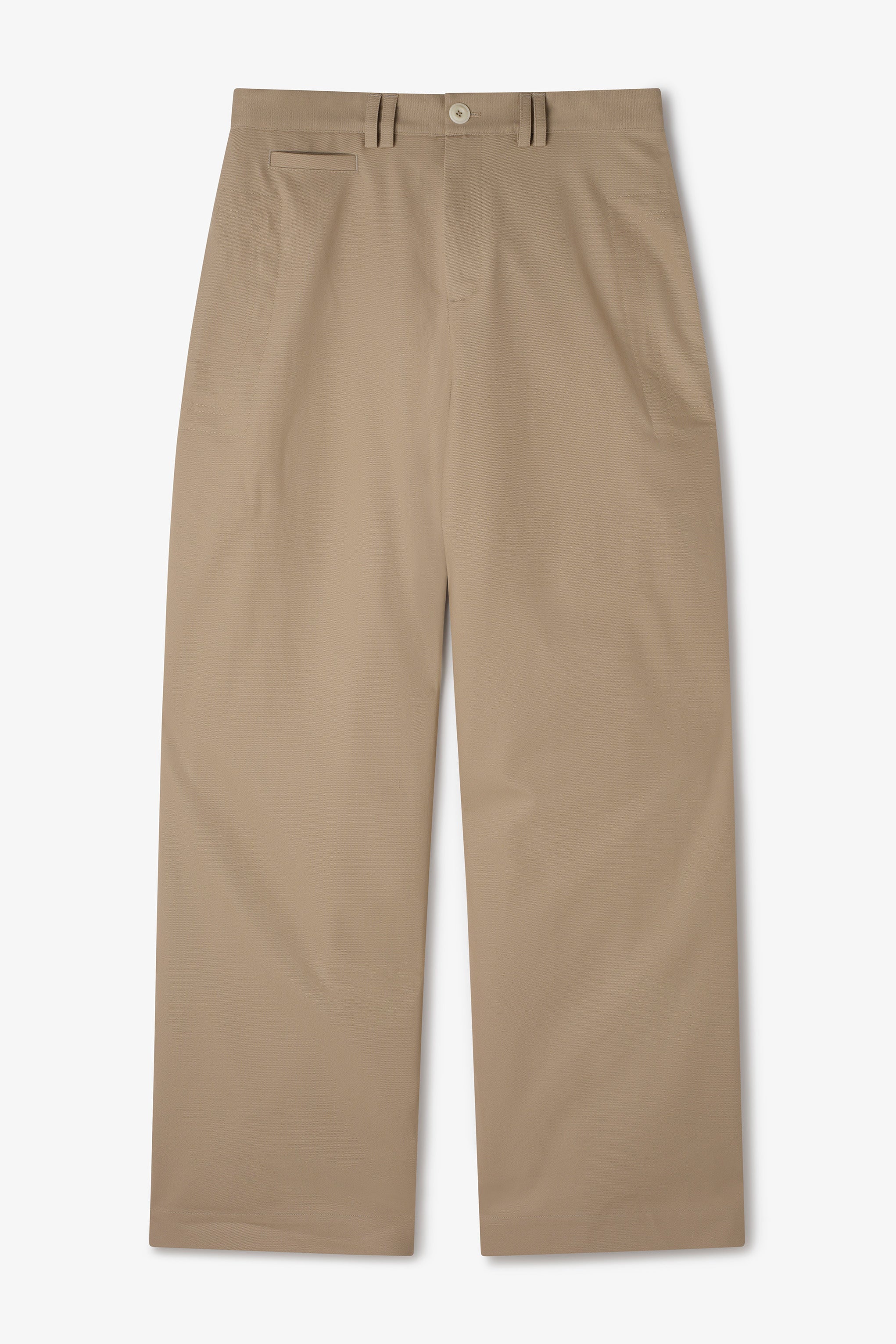Wide Tailored Trouser - Beige