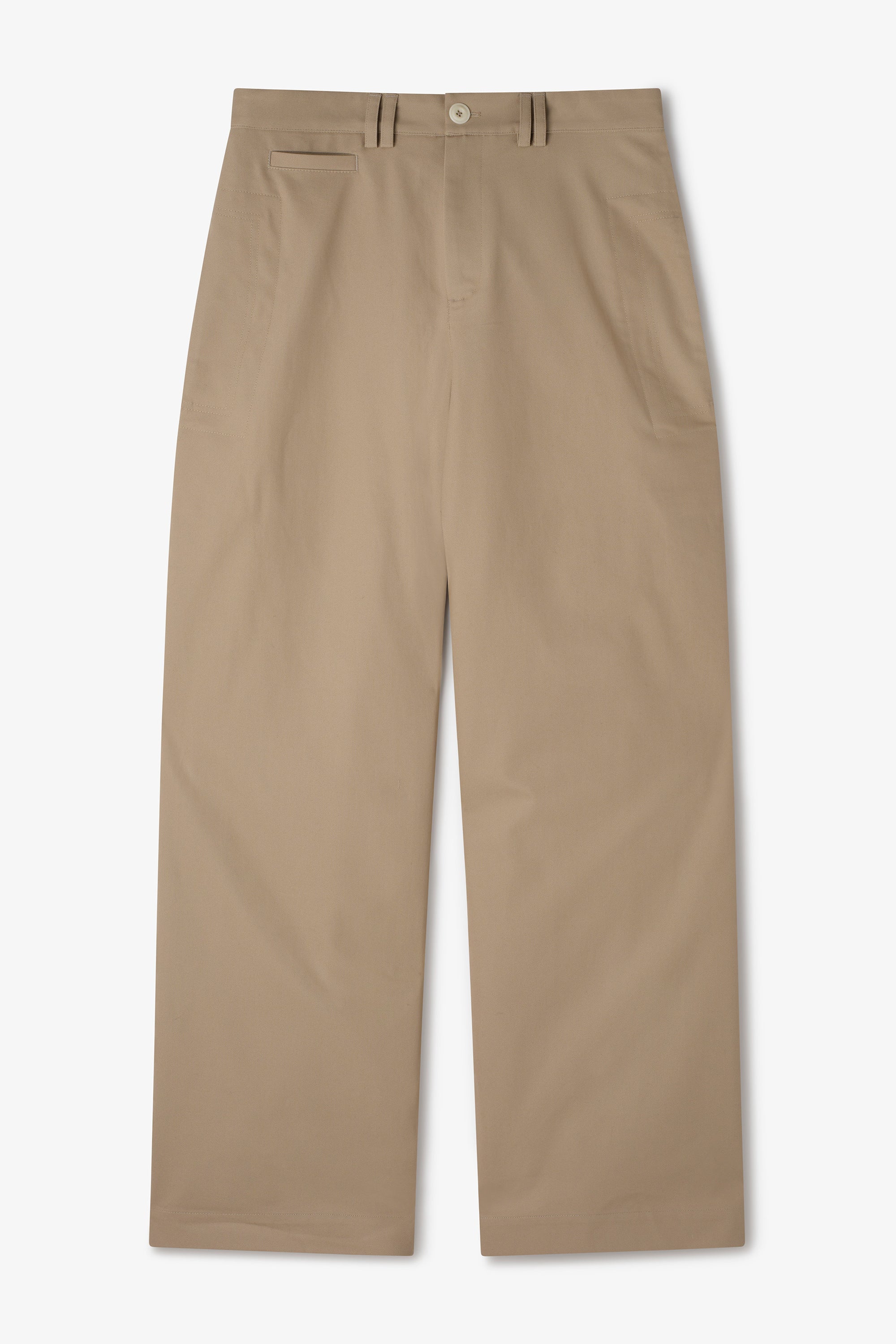 Wide Tailored Trouser - Beige