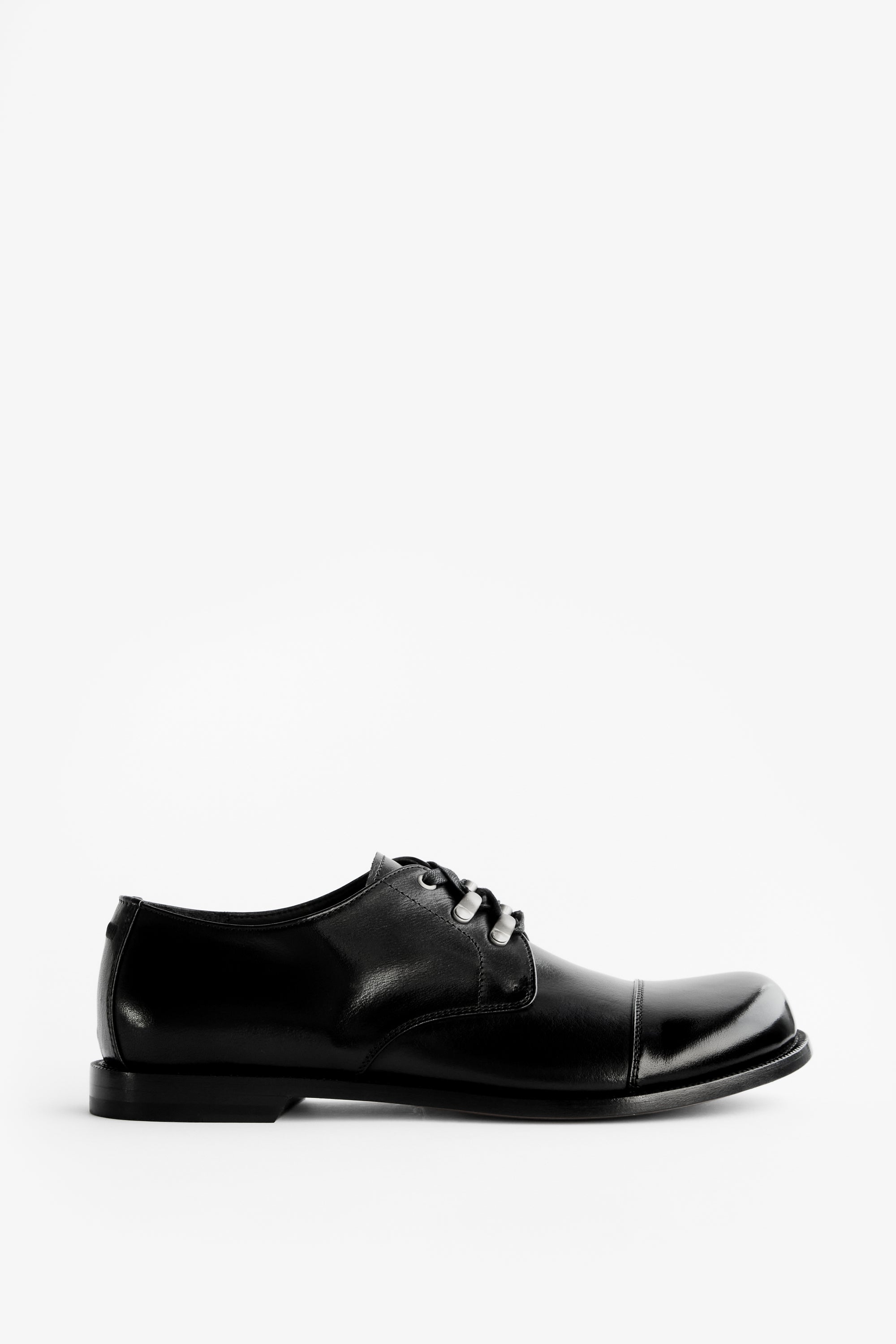 Gemstone 001, Leather Derby Shoes - Black