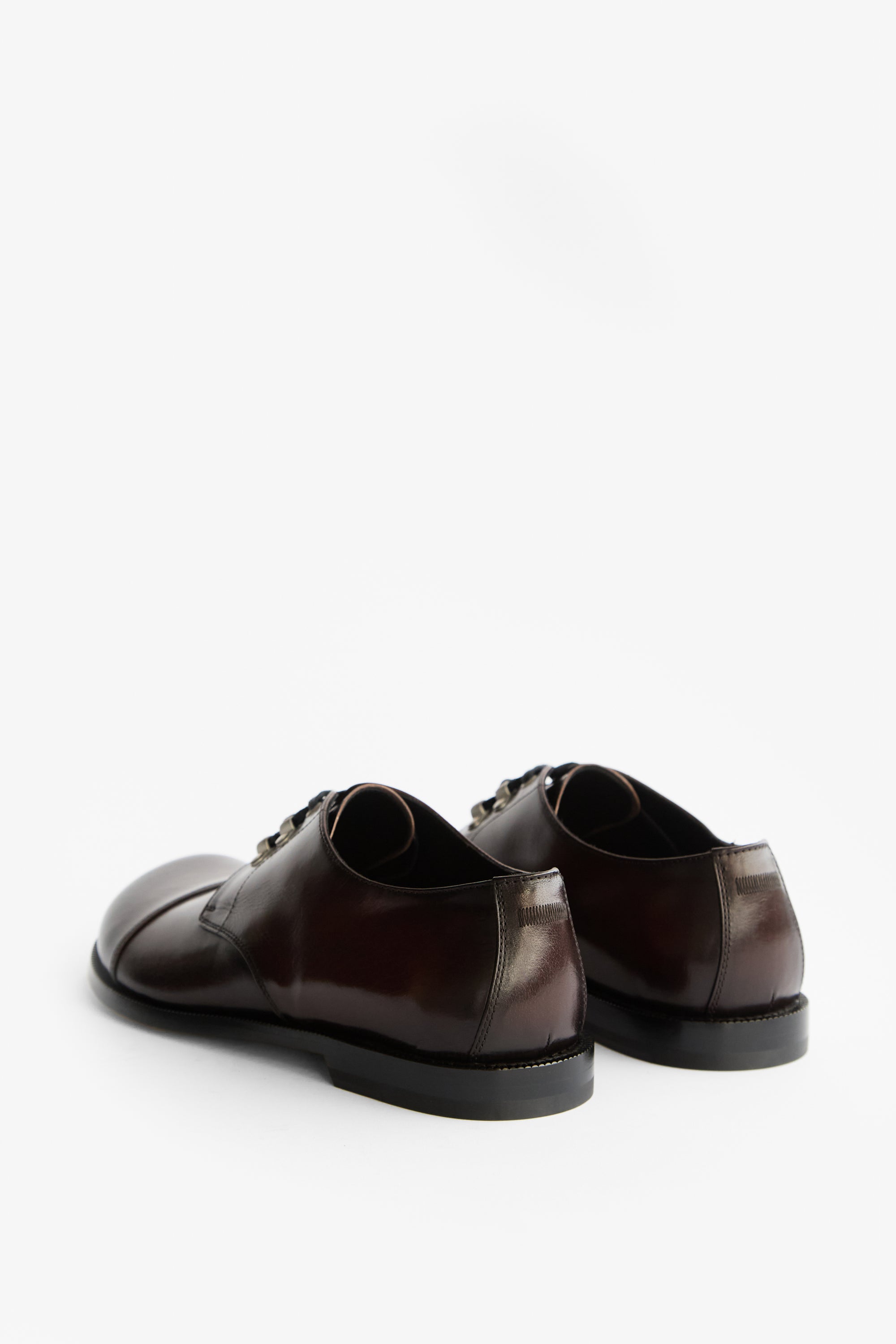 Gemstone 001, Leather Derby Shoes - Brown