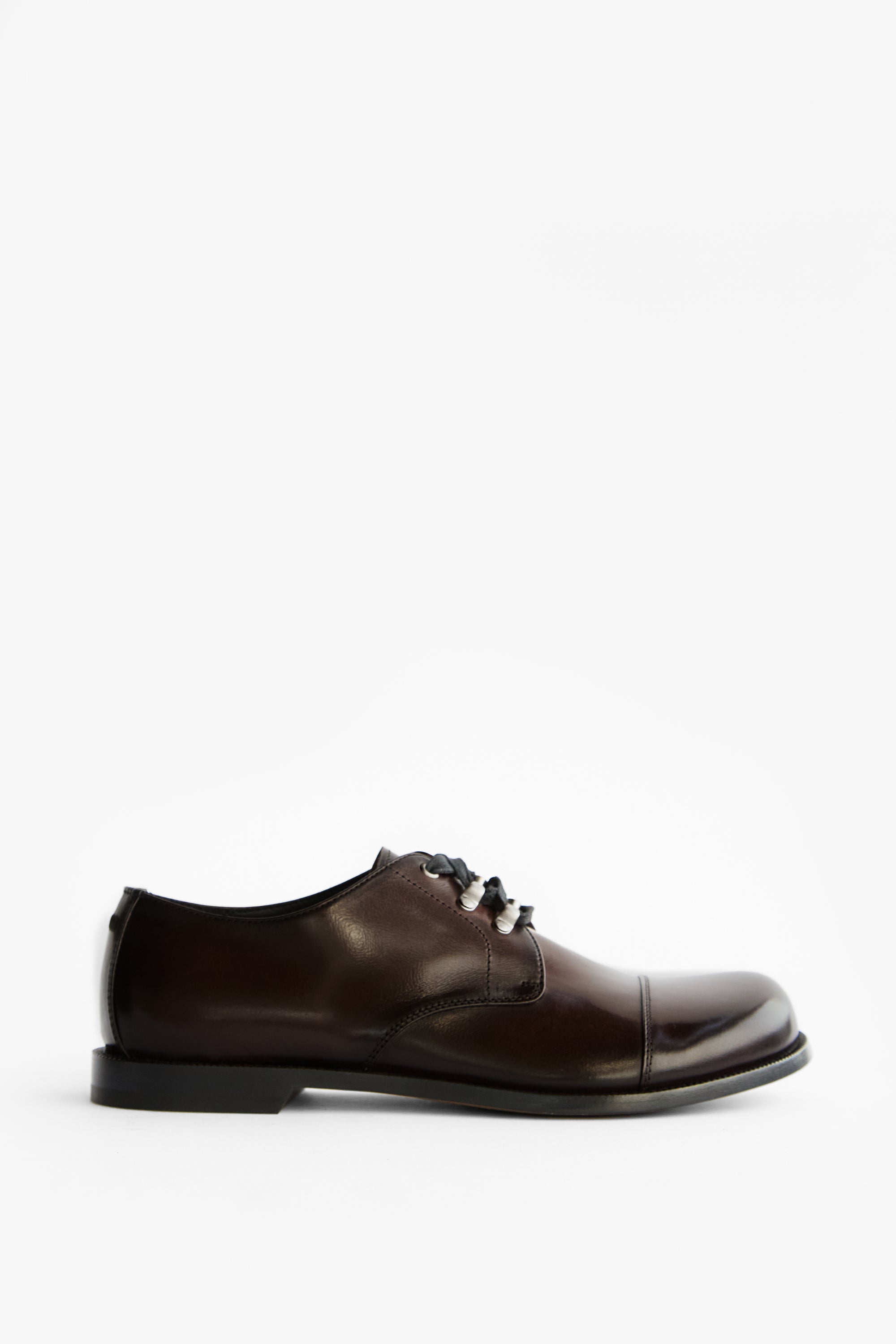 Gemstone 001, Leather Derby Shoes - Brown
