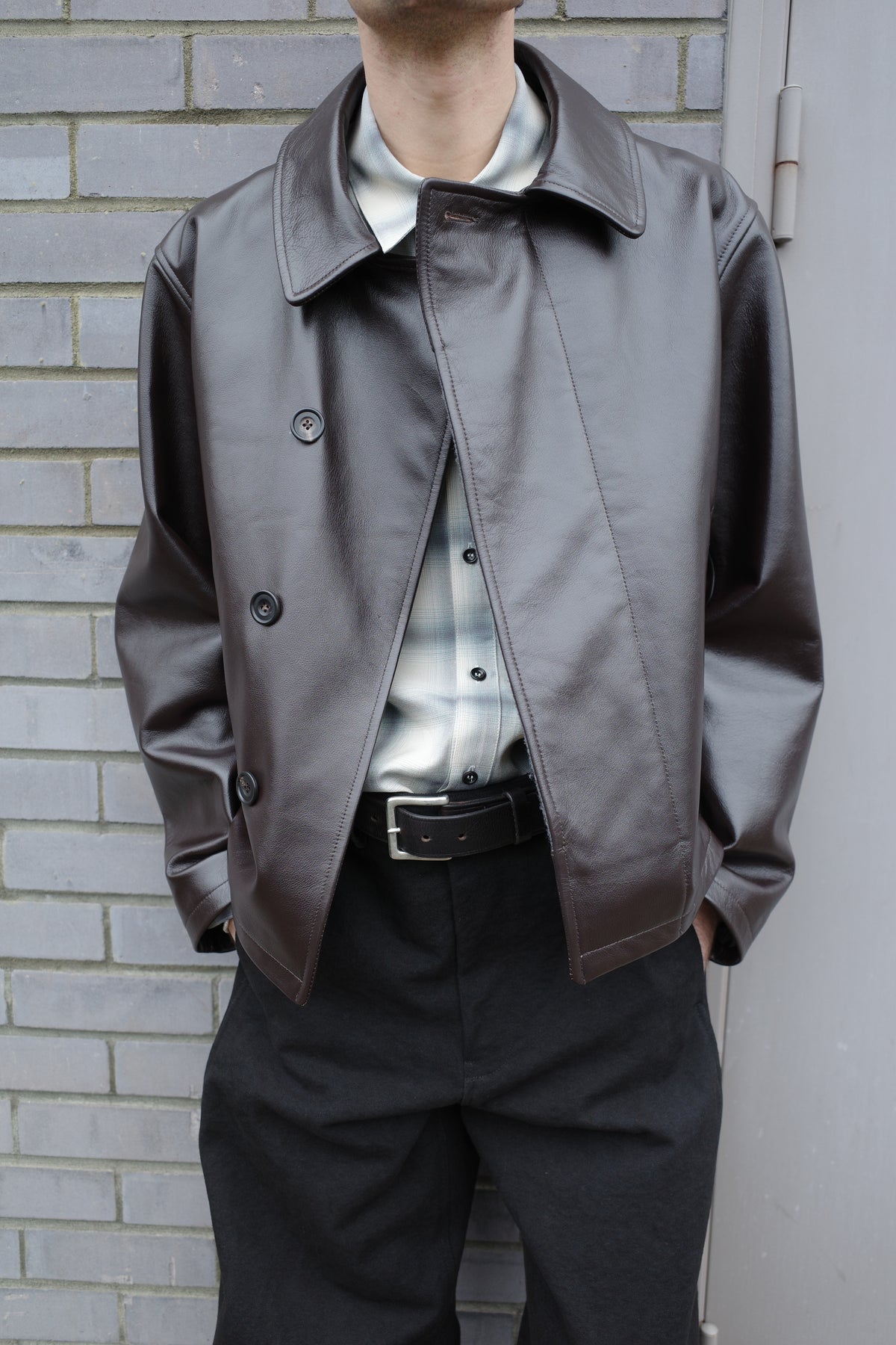 Fold Blouson - Dark Brown