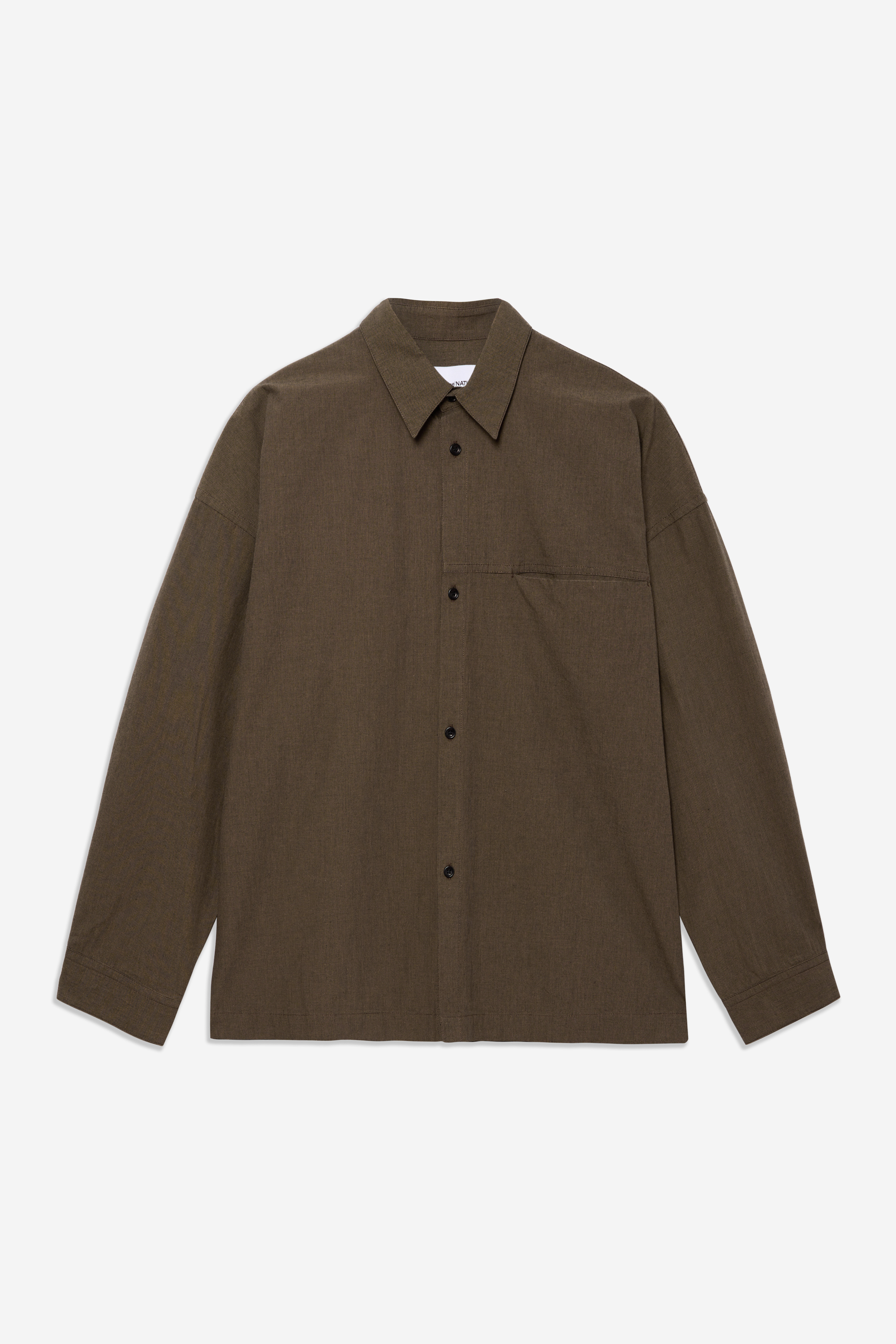 Pocket Parka Shirt - Brown Houndstooth