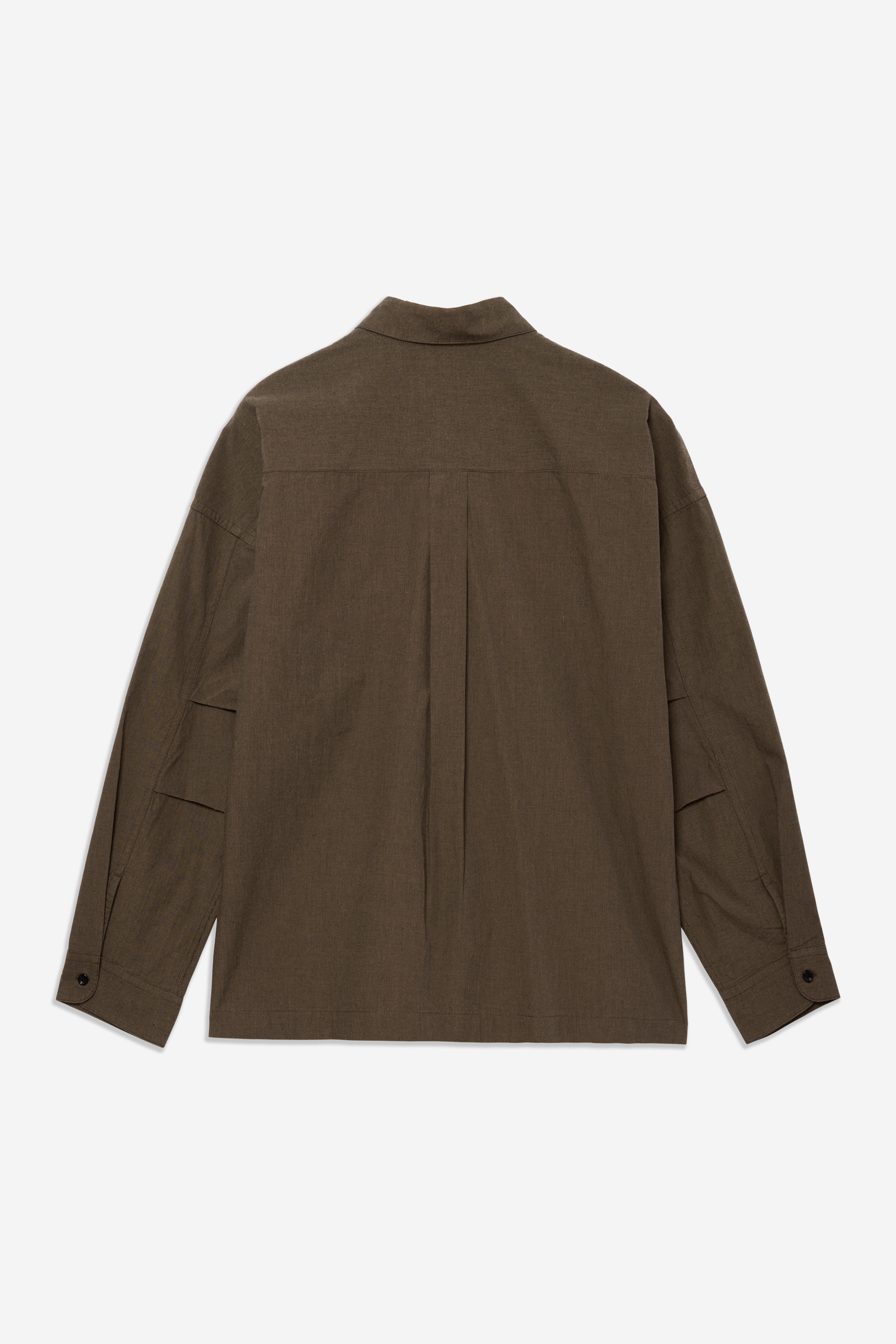 Pocket Parka Shirt - Brown Houndstooth