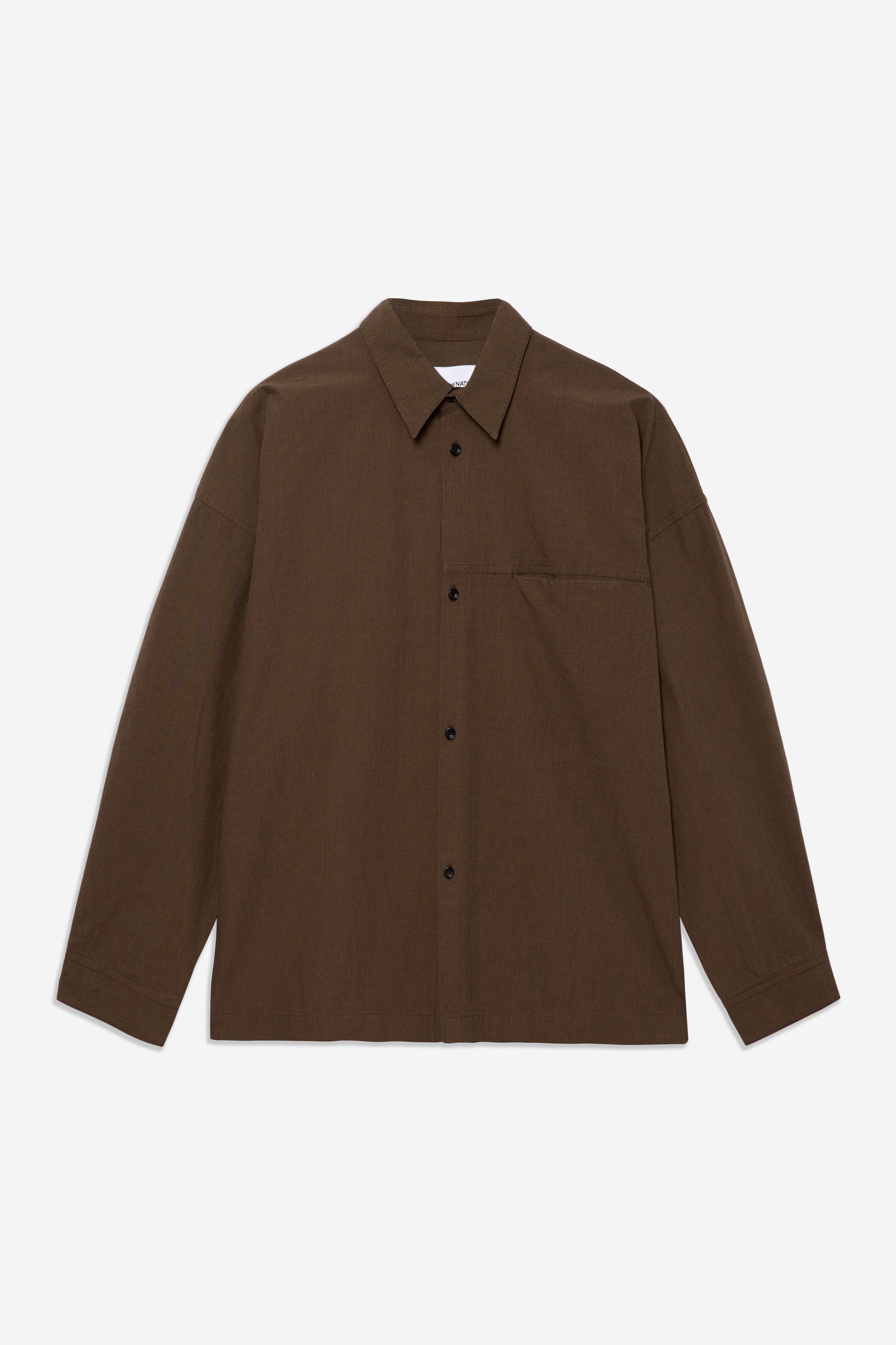 Pocket Parka Shirt - Brown Houndstooth
