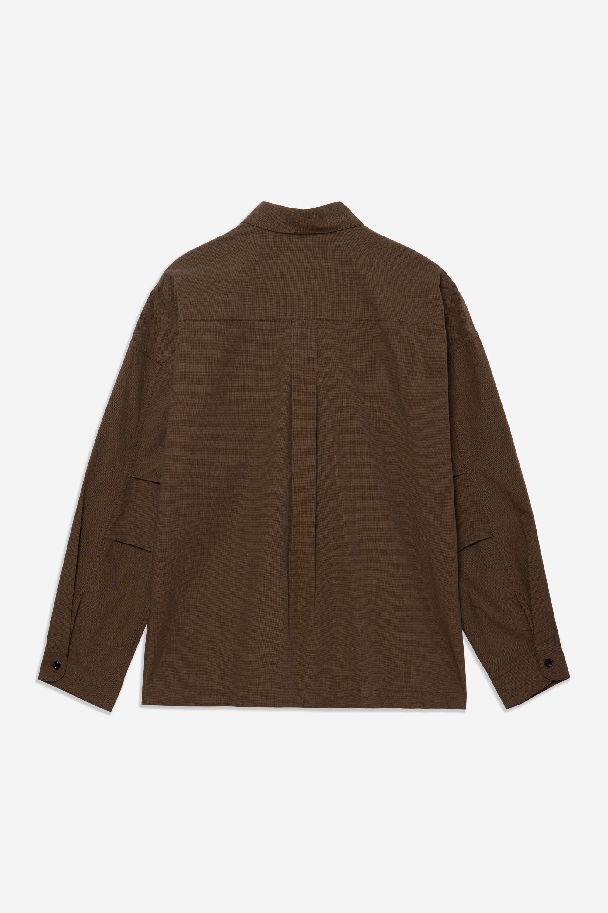 Pocket Parka Shirt - Brown Houndstooth