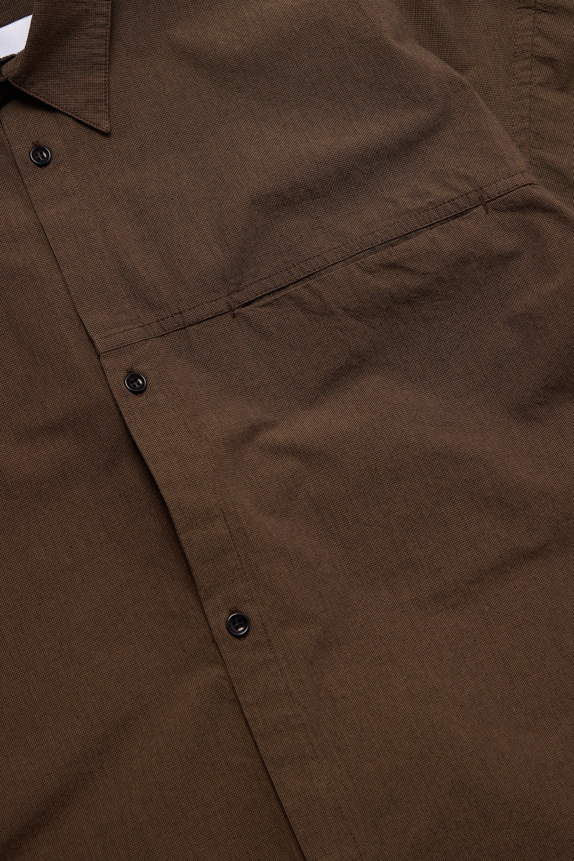 Pocket Parka Shirt - Brown Houndstooth