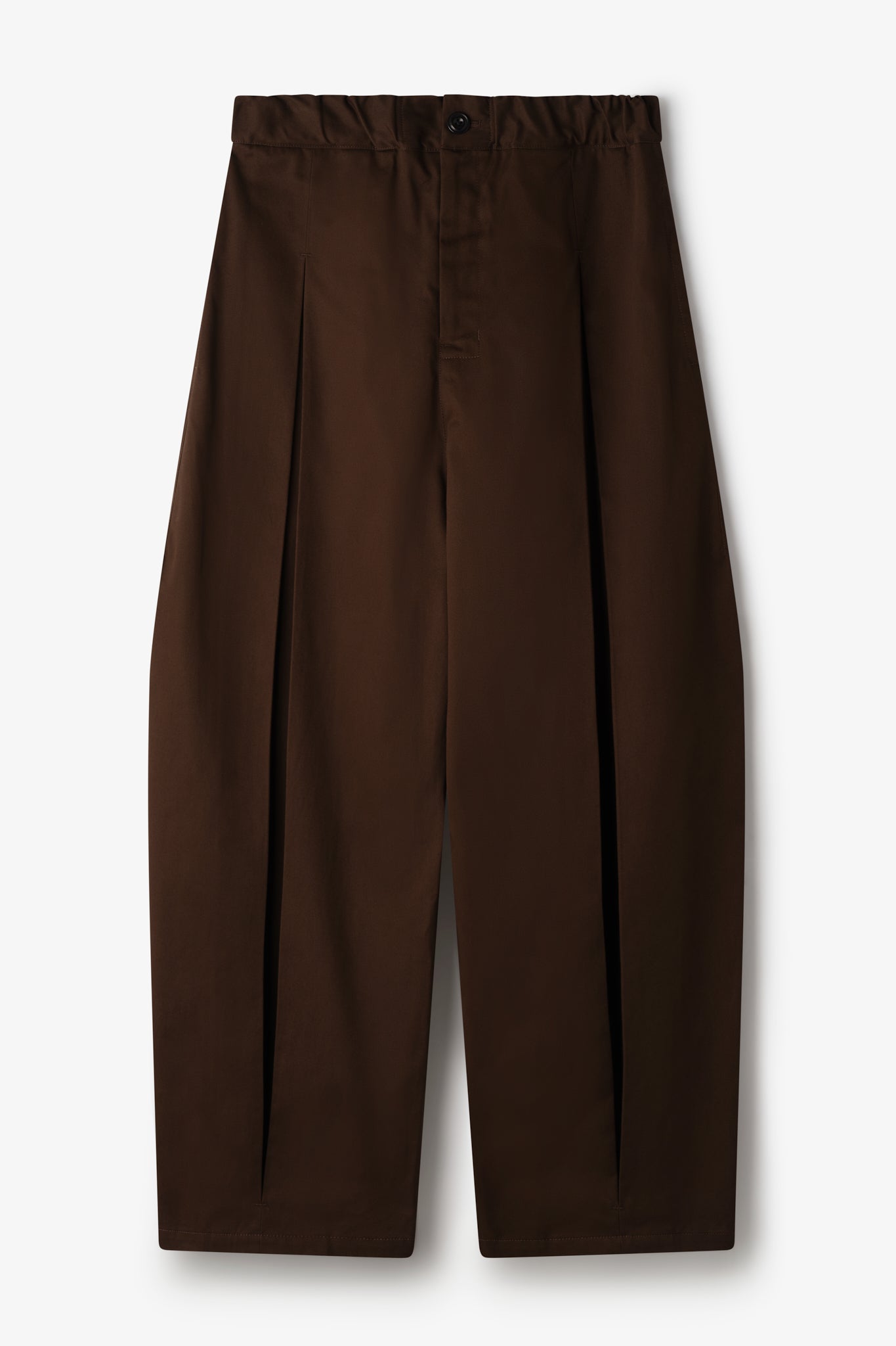Box Pleat Trouser - Brown