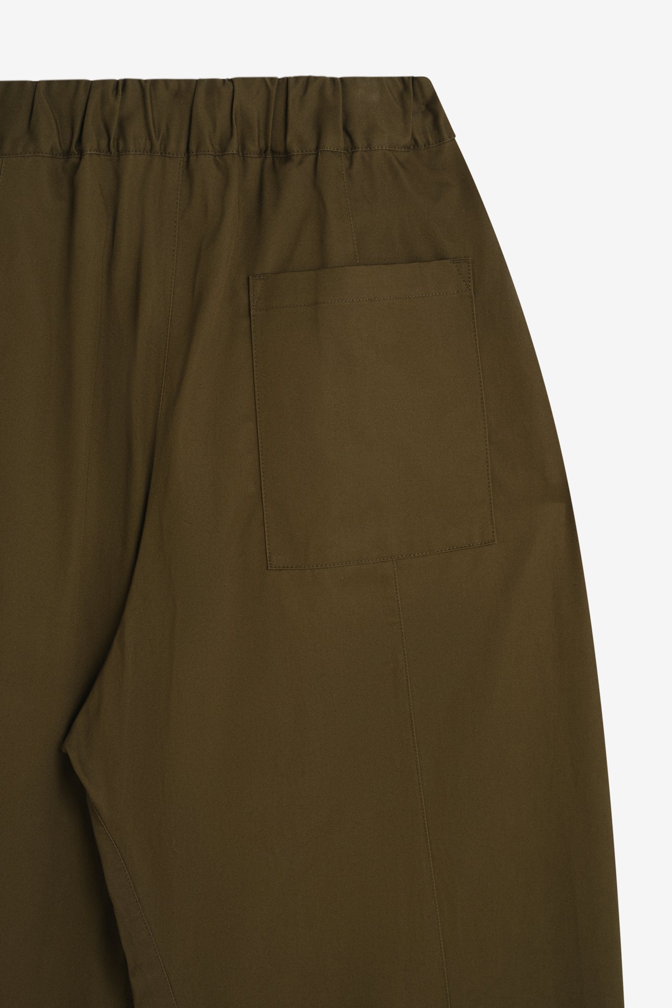 Box Pleat Trouser - Khaki Green