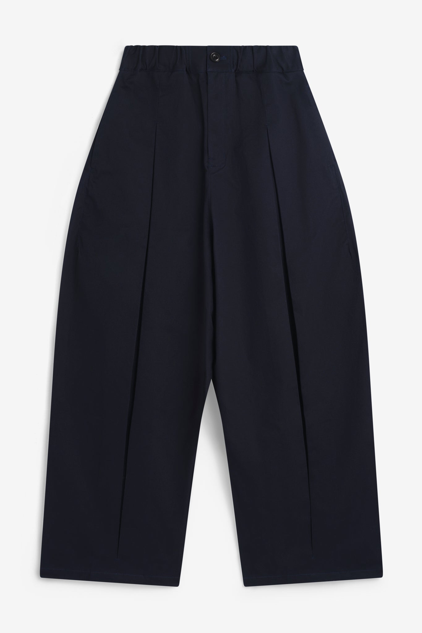 Box Pleat Trouser - Navy