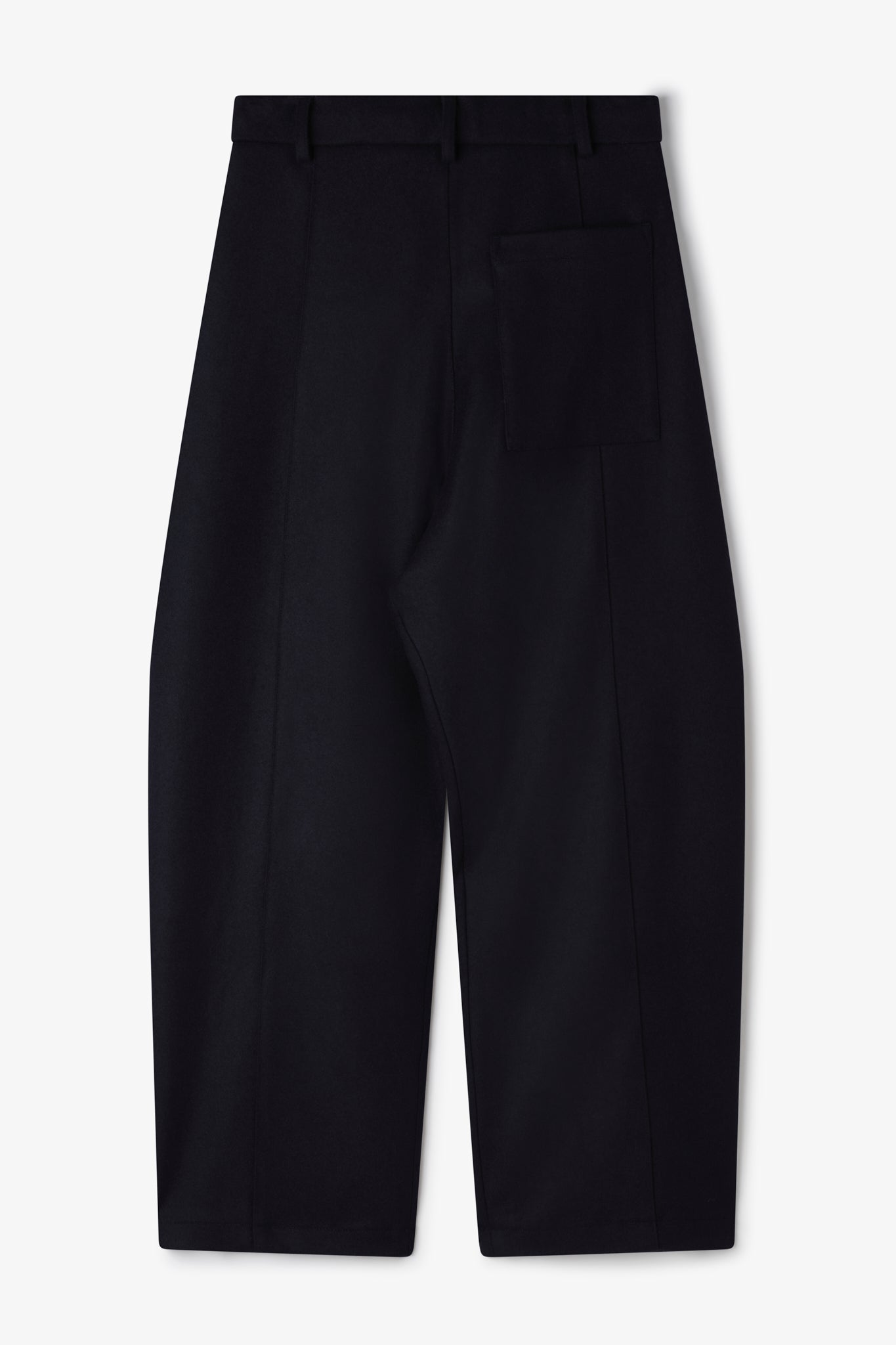 Box Pleat Trouser Wool - Navy