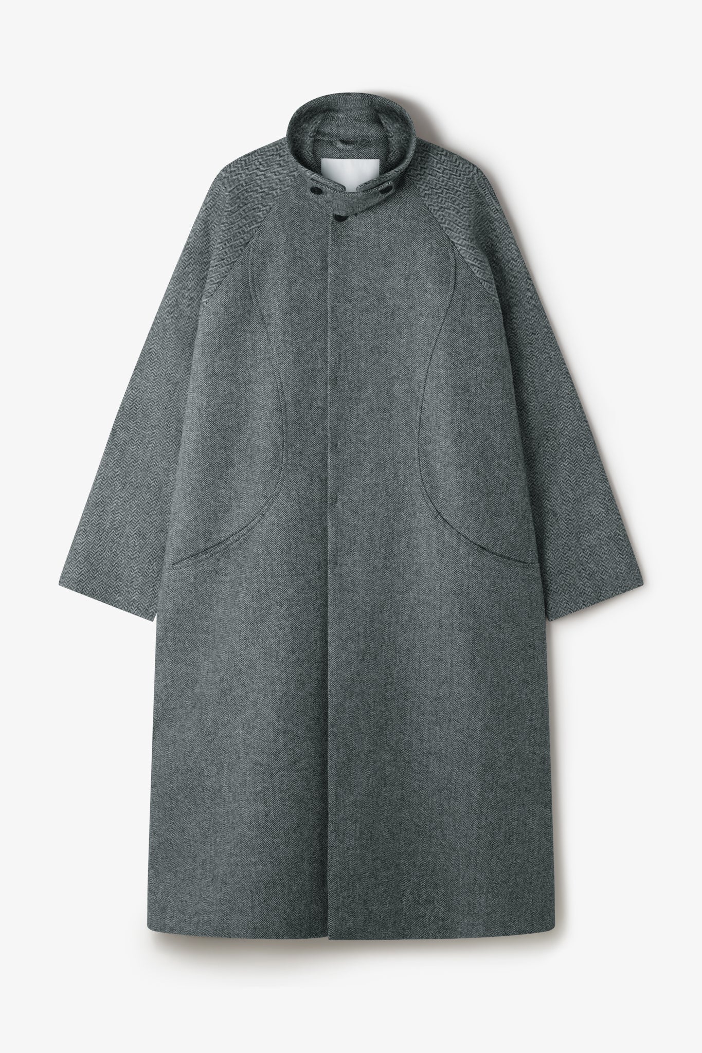 Takeshi Coat - Black / White Herringbone