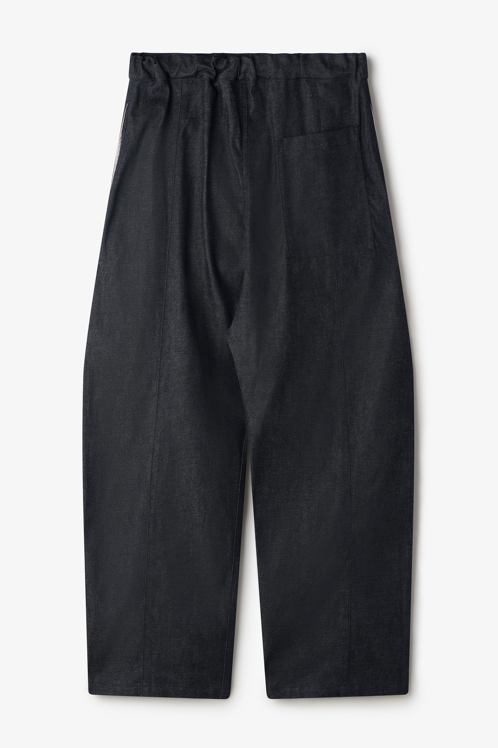 Box Pleat Trouser Denim - Raw Black
