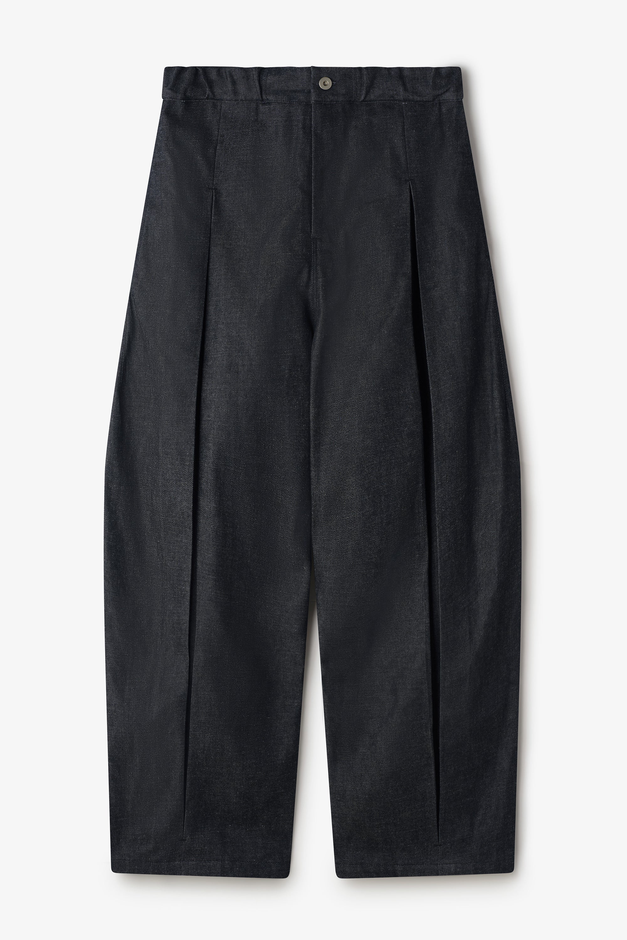 Box Pleat Trouser Denim - Raw Black