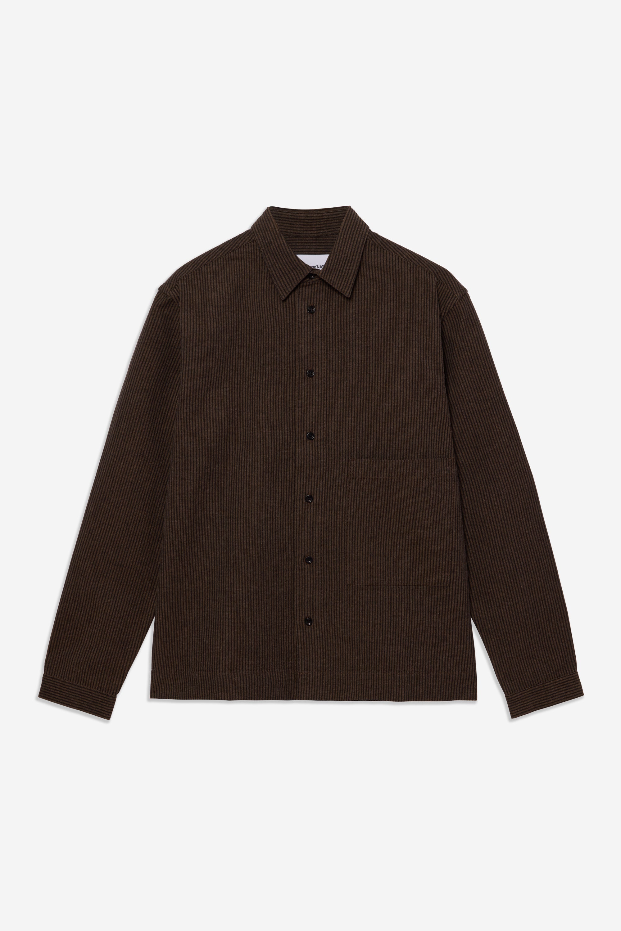 Natal Shirt - Navy/Brown Stripe