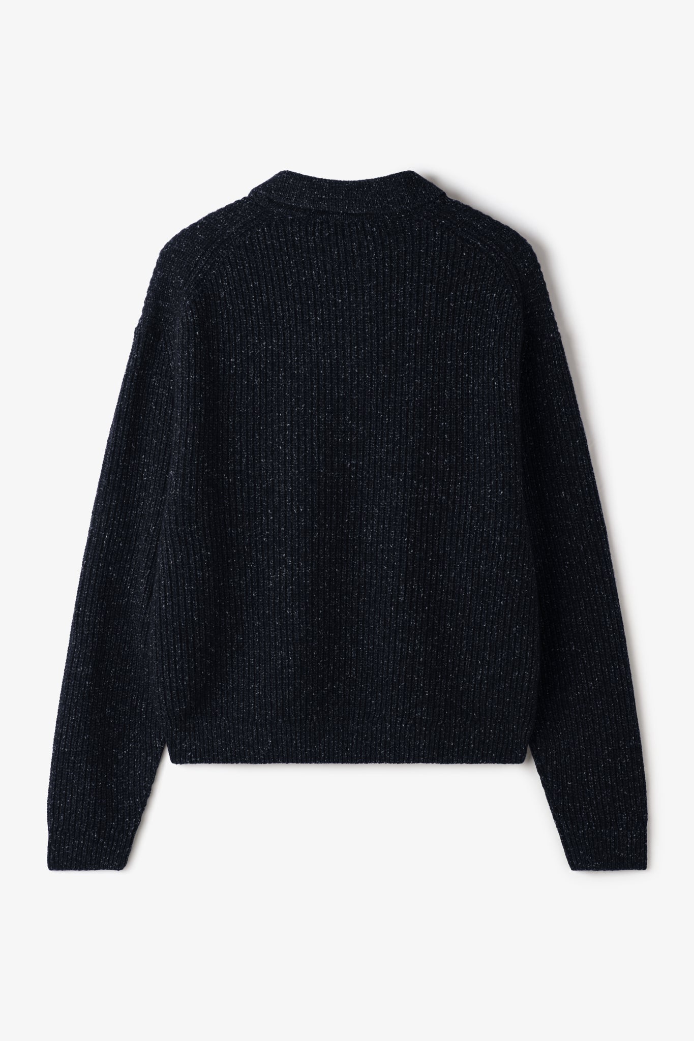 Polo Knit - Speckled Charcoal