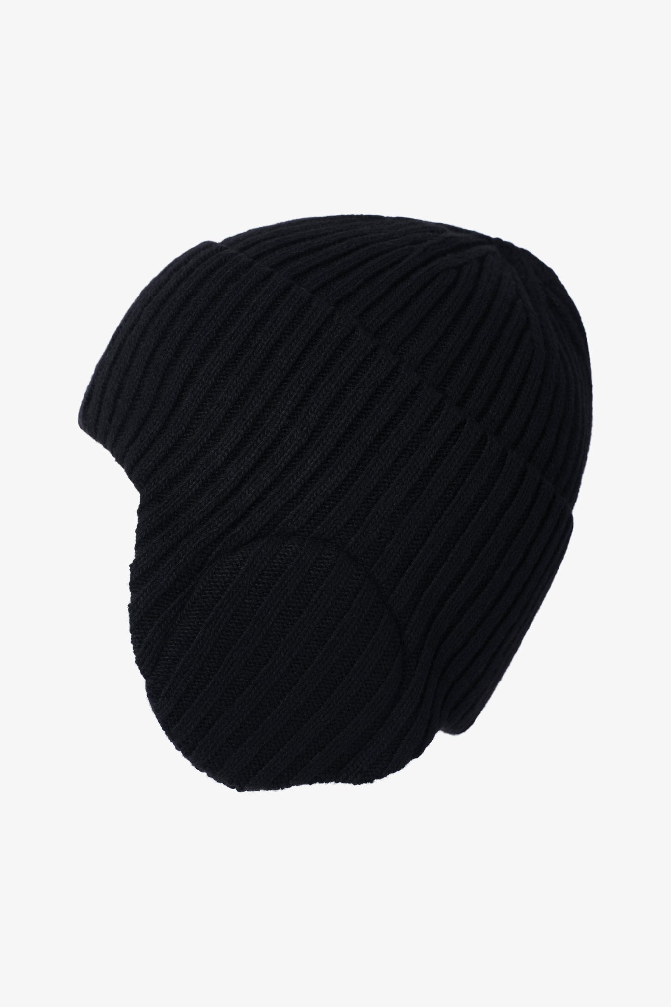 Flap Beanie - Black