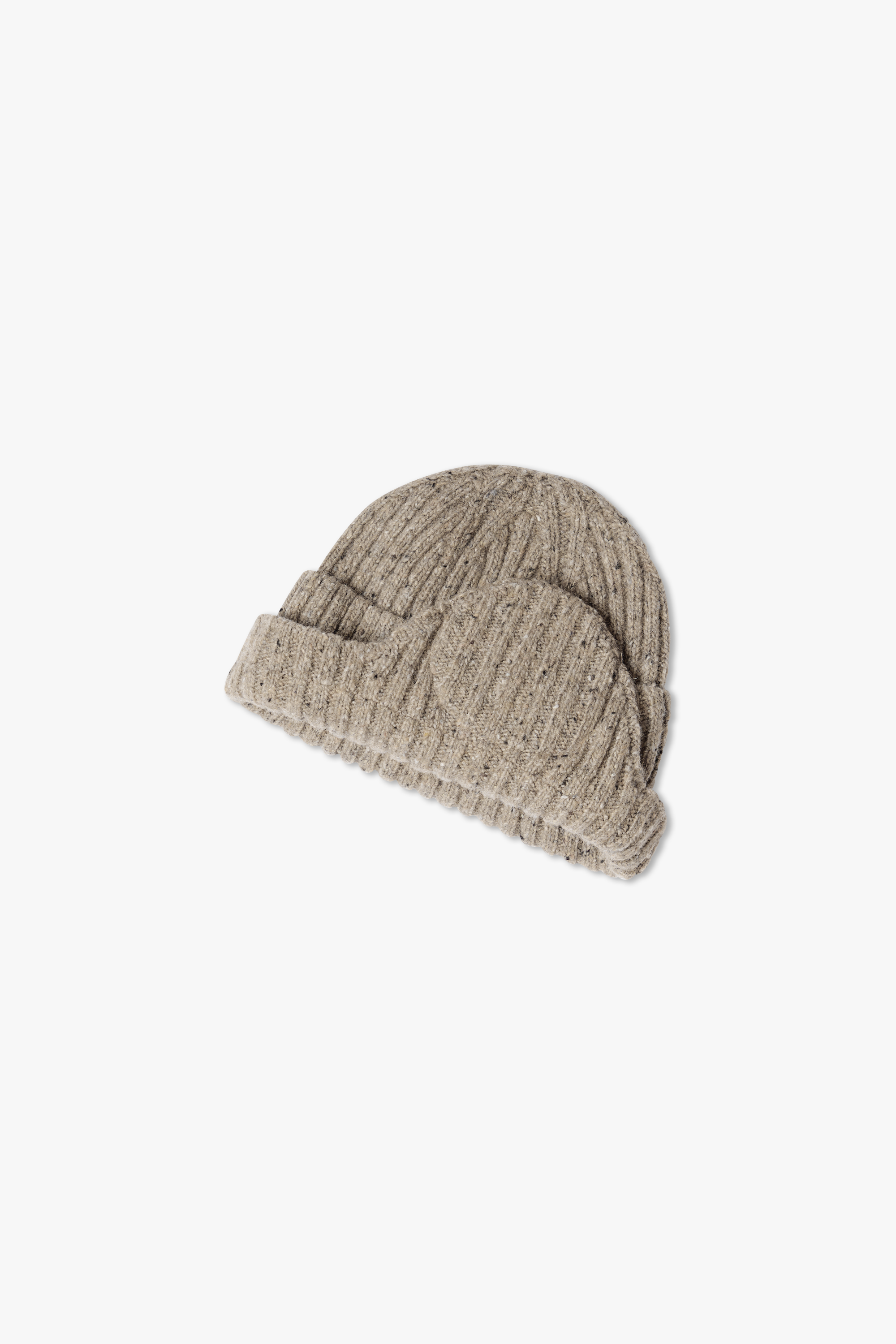 Flap Beanie - Speckled Beige