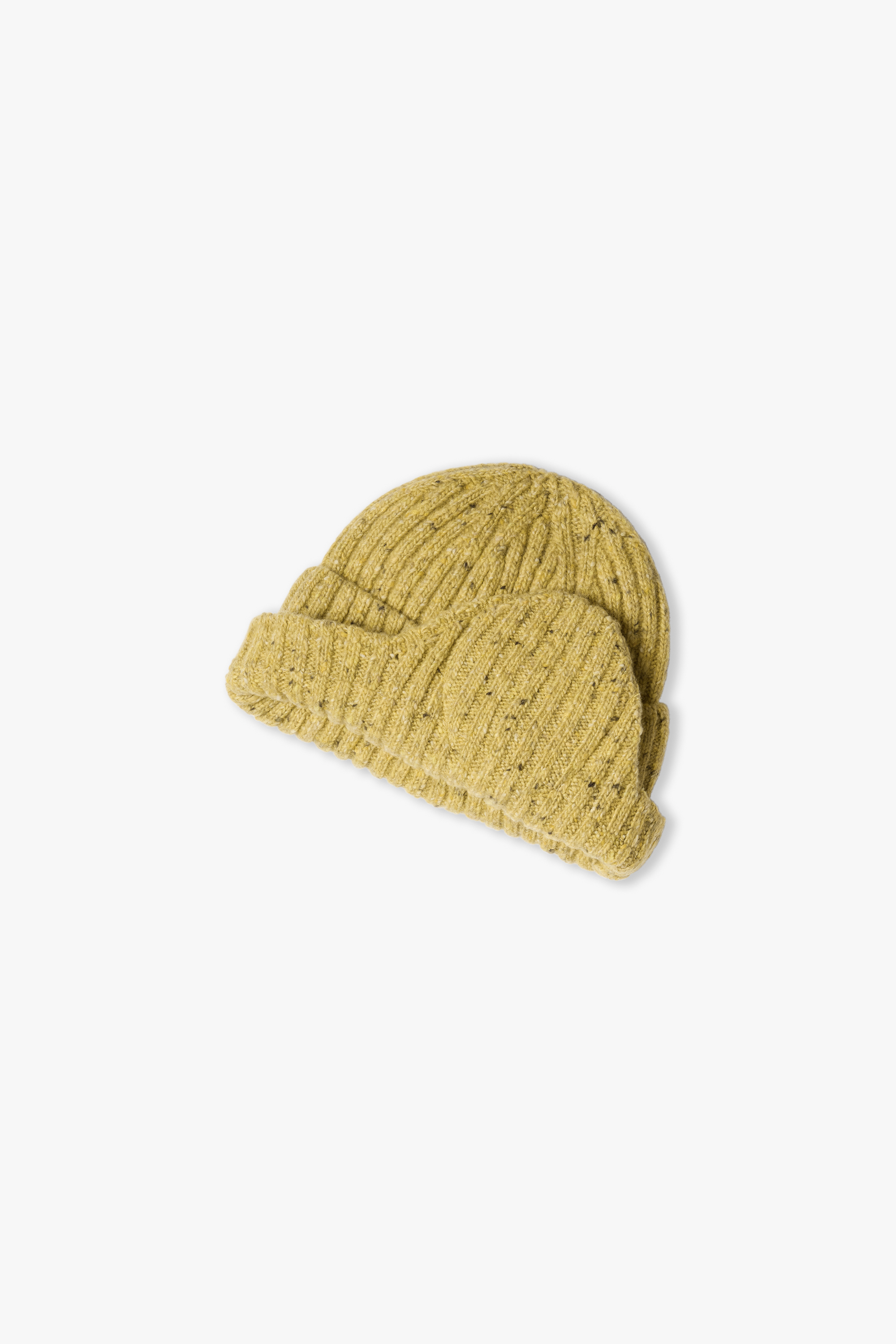 Flap Beanie - Speckled Mustard