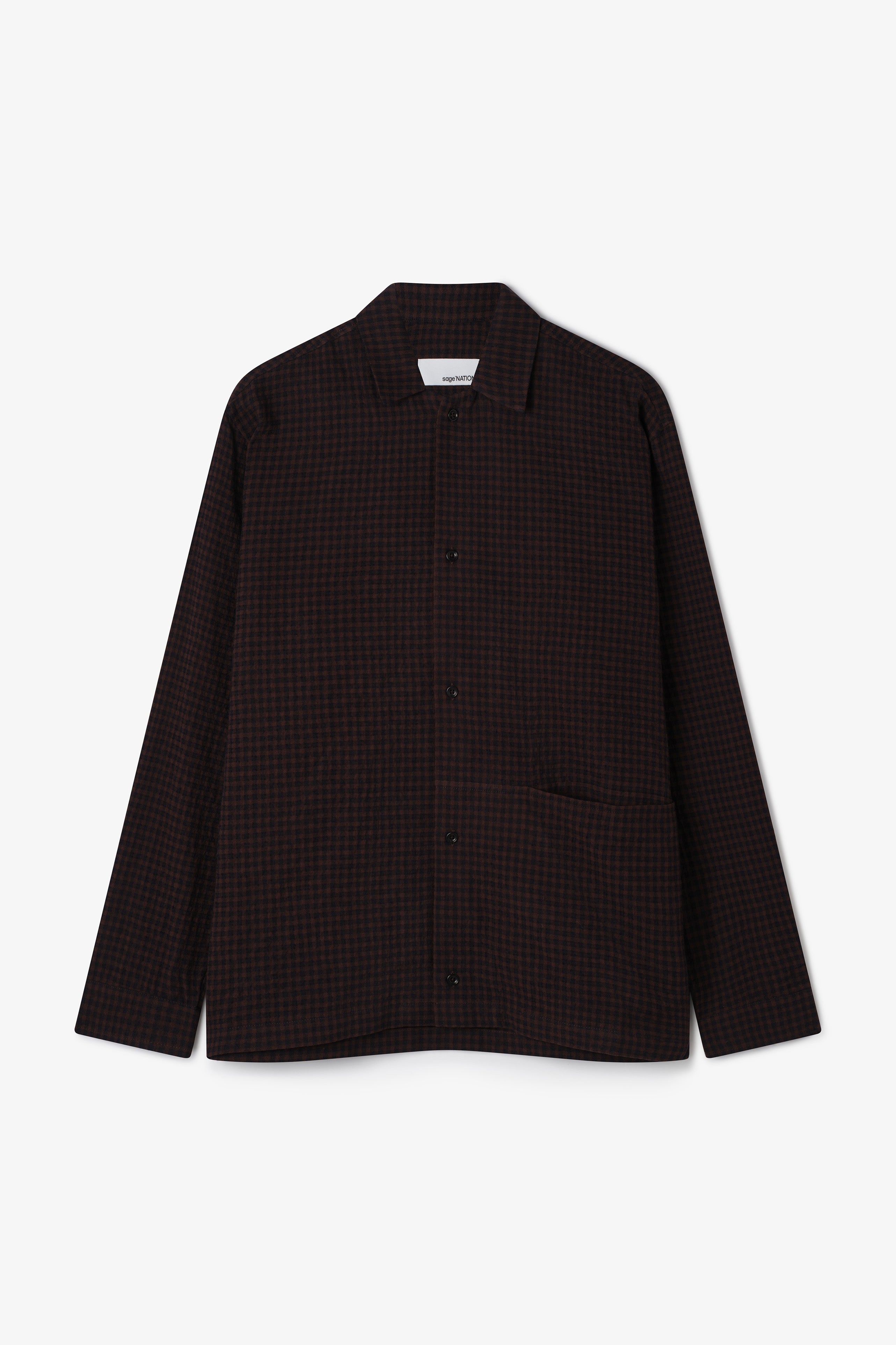 Siesta Shirt - Mocha Gingham Check