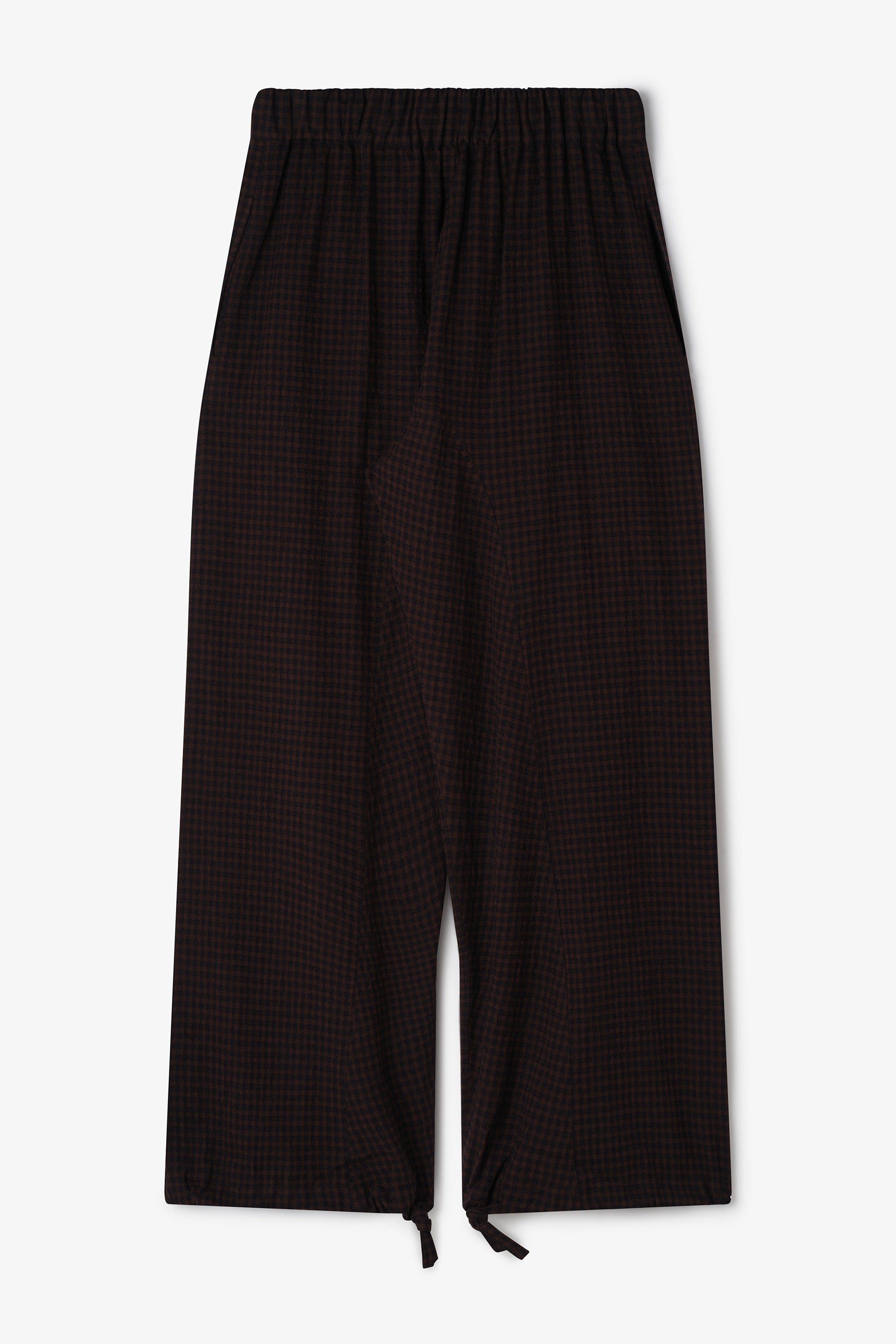 Siesta Trouser - Mocha Gingham Check