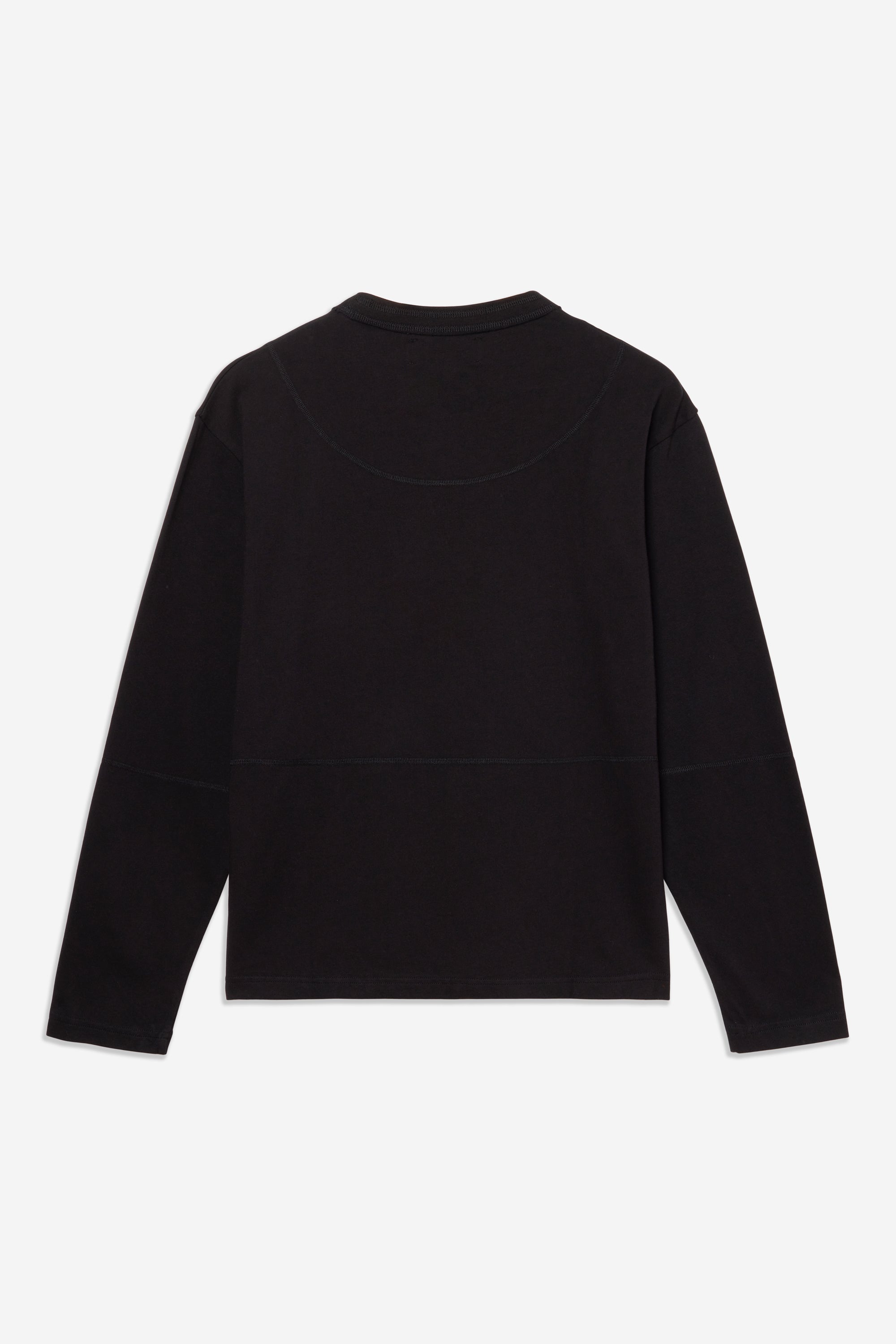 Cross Stitch Long Sleeve Tee - Black