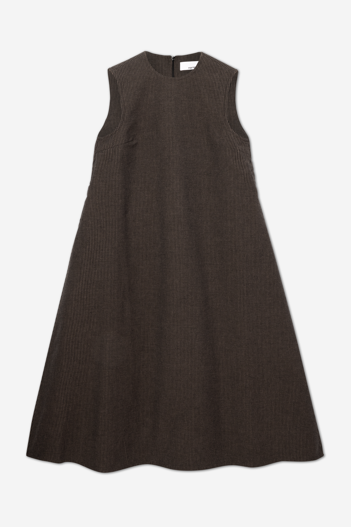 Eiko Dress - Brown Navy Stripe