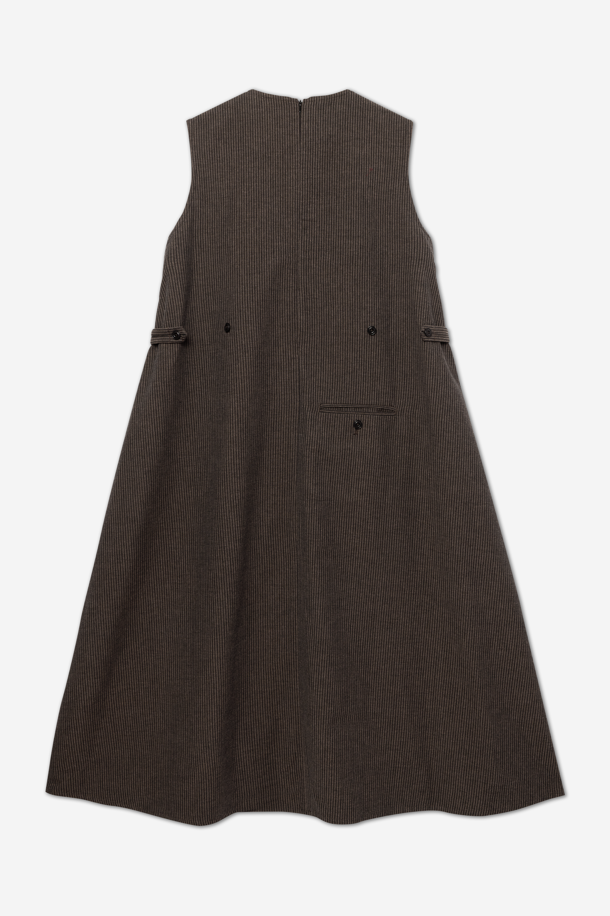 Eiko Dress - Brown Navy Stripe