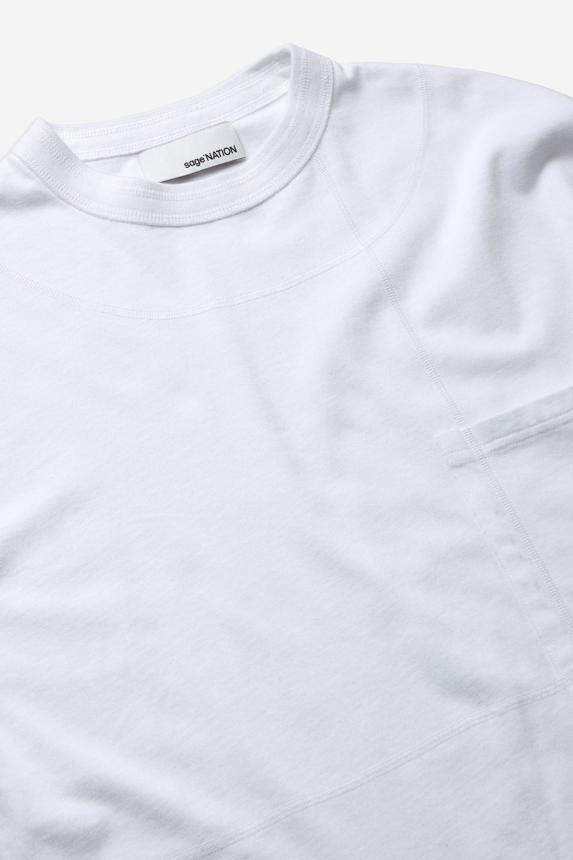 Cross Stitch Long Sleeve Tee - White