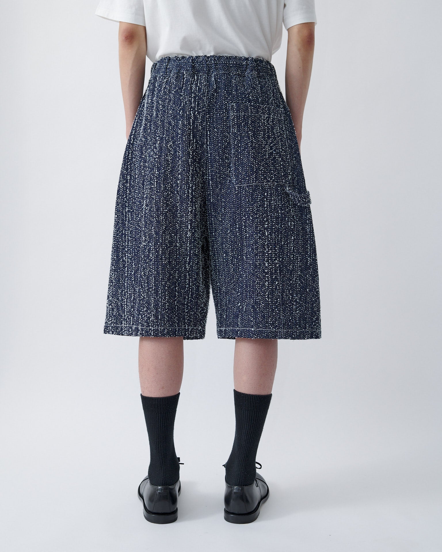 Box Pleat Shorts Denim - Indigo Snow Nep
