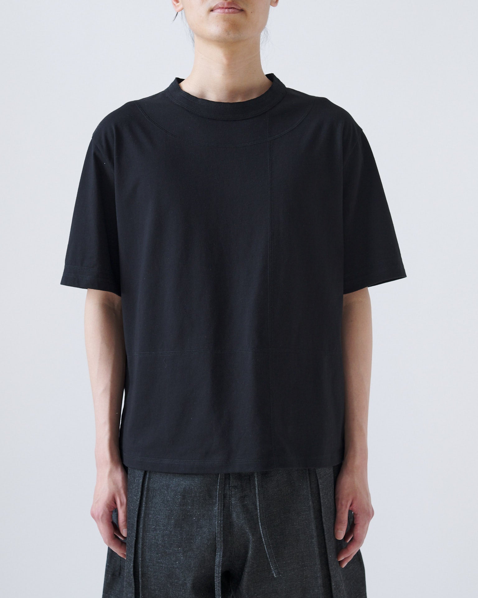 Cross Stitch Short Sleeve Tee - Black