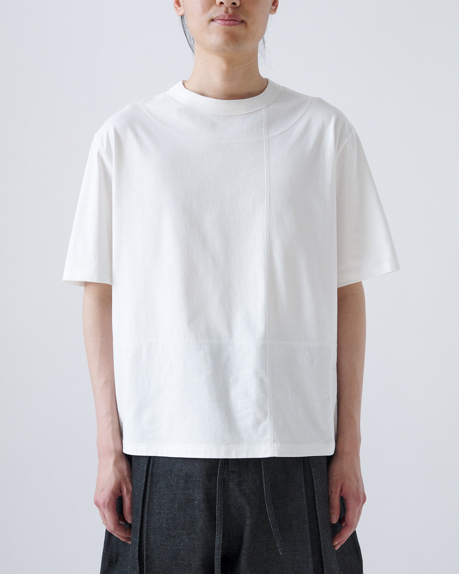 Cross Stitch Long Sleeve Tee - White