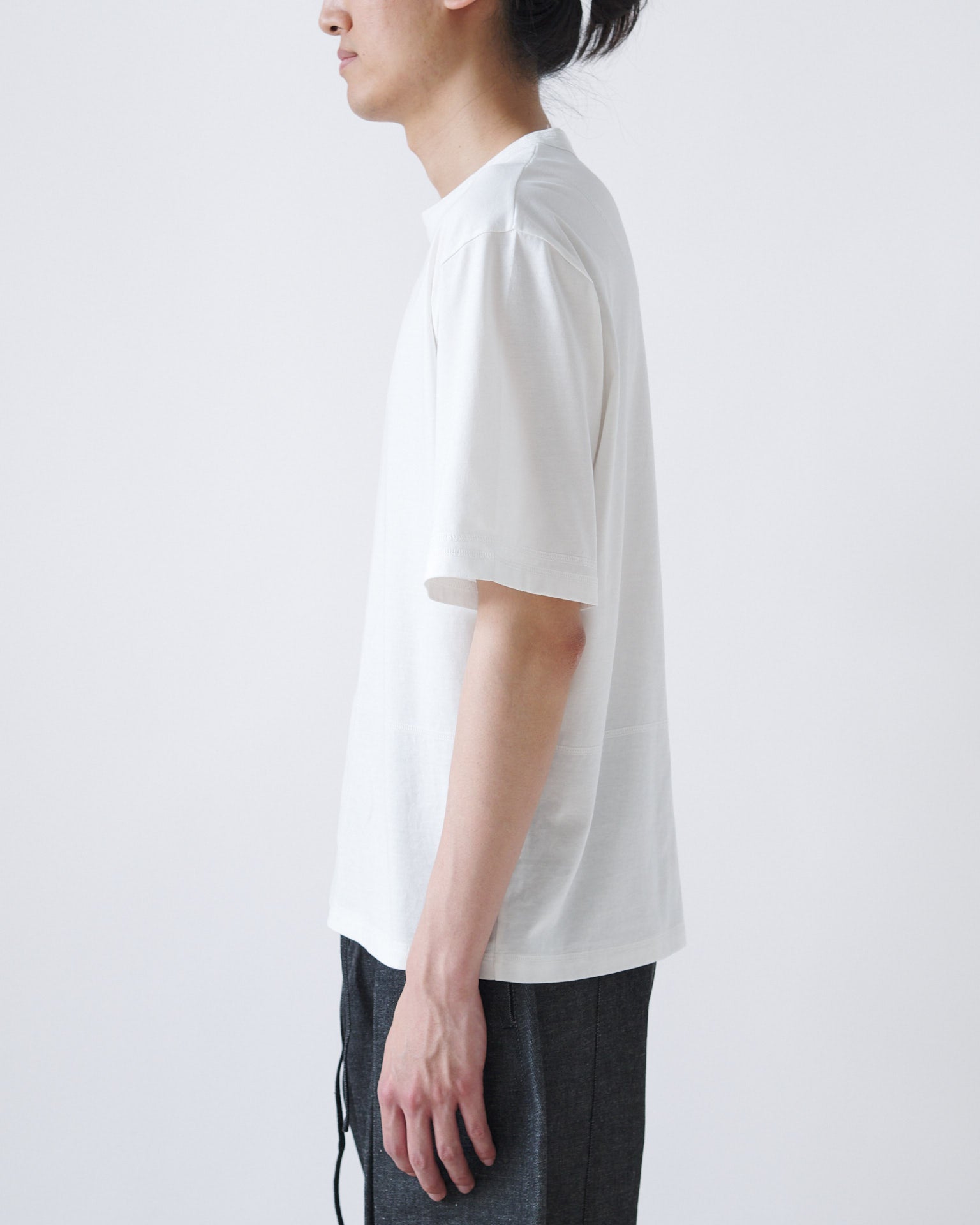 Cross Stitch Long Sleeve Tee - White