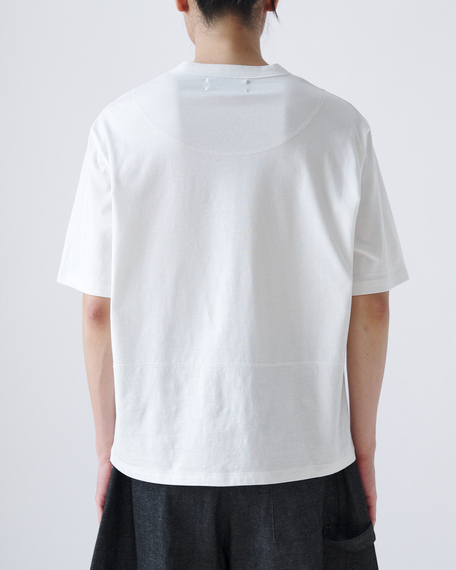 Cross Stitch Long Sleeve Tee - White