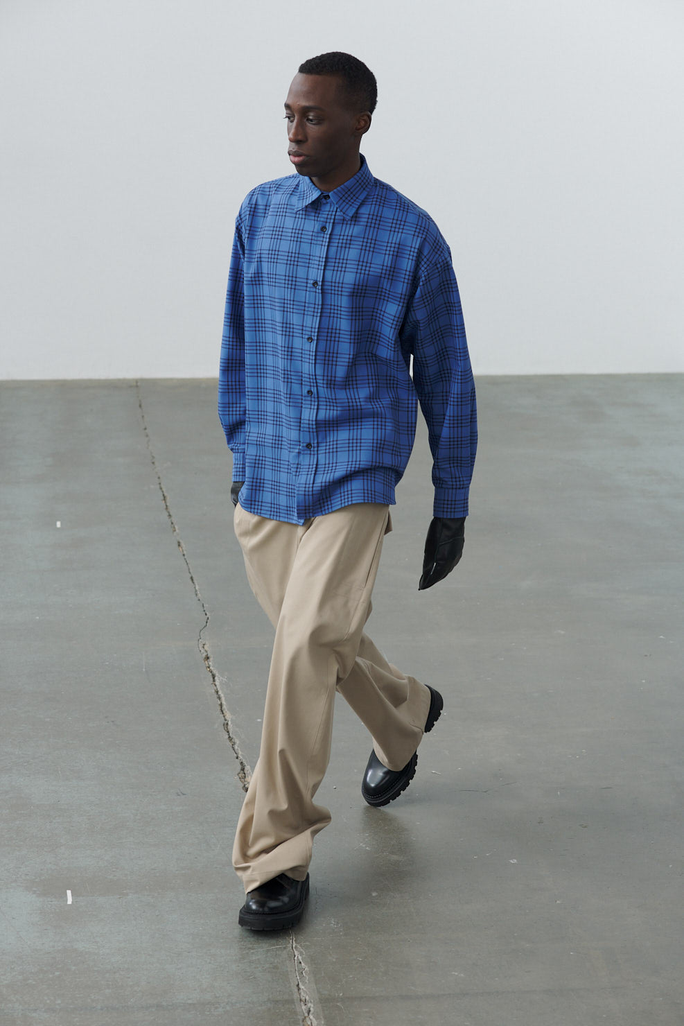 Wide Tailored Trouser - Beige