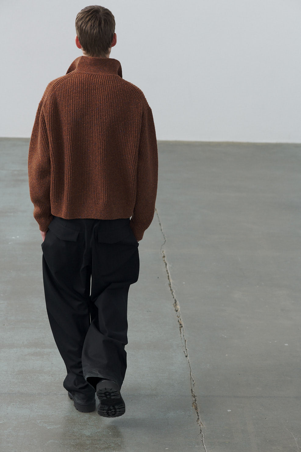 Polo Knit - Speckled Rust