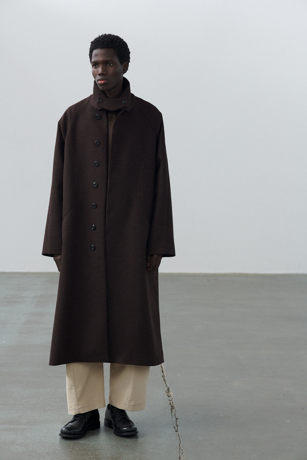 Takeshi Coat - Mocha Herringbone