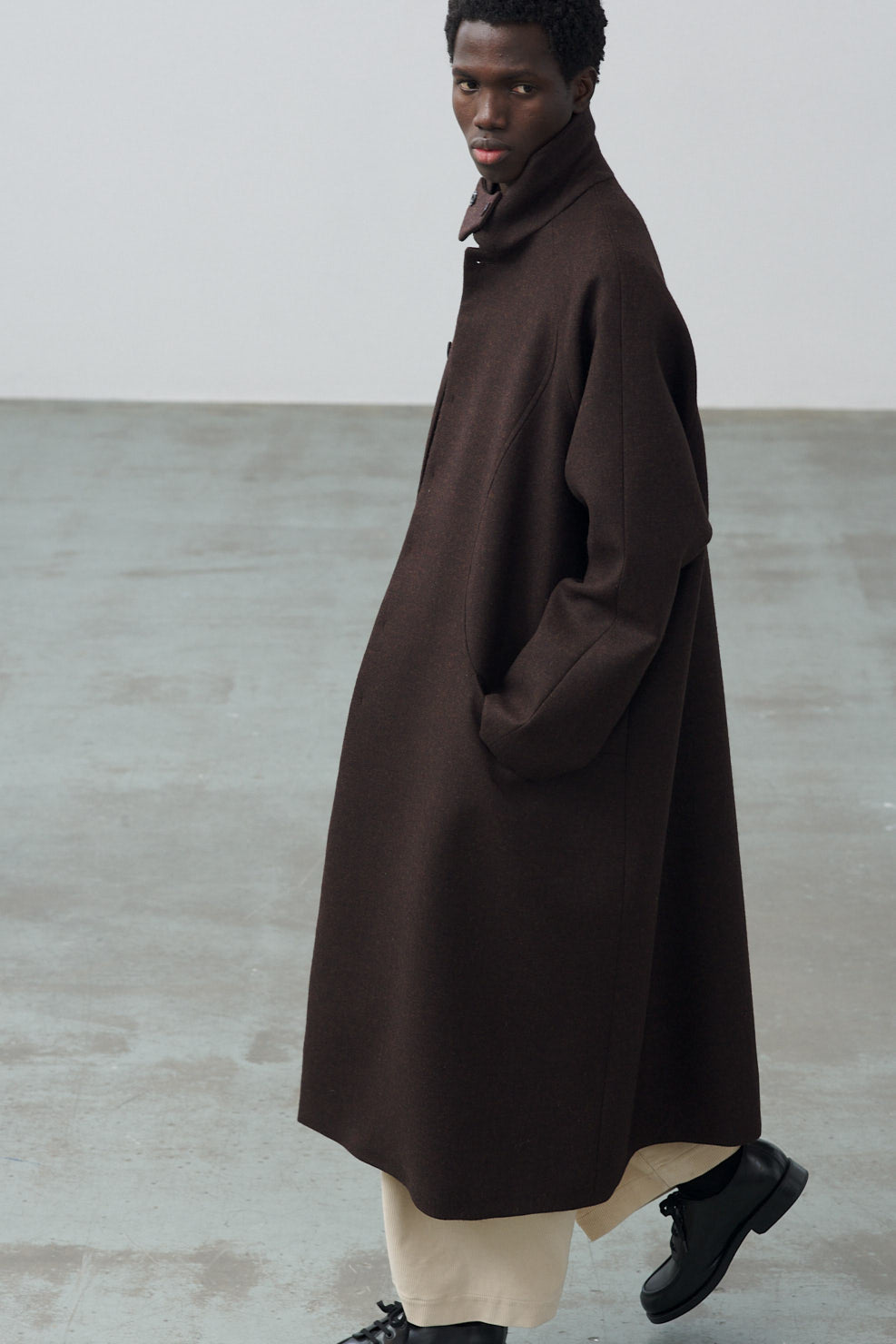 Takeshi Coat - Mocha Herringbone