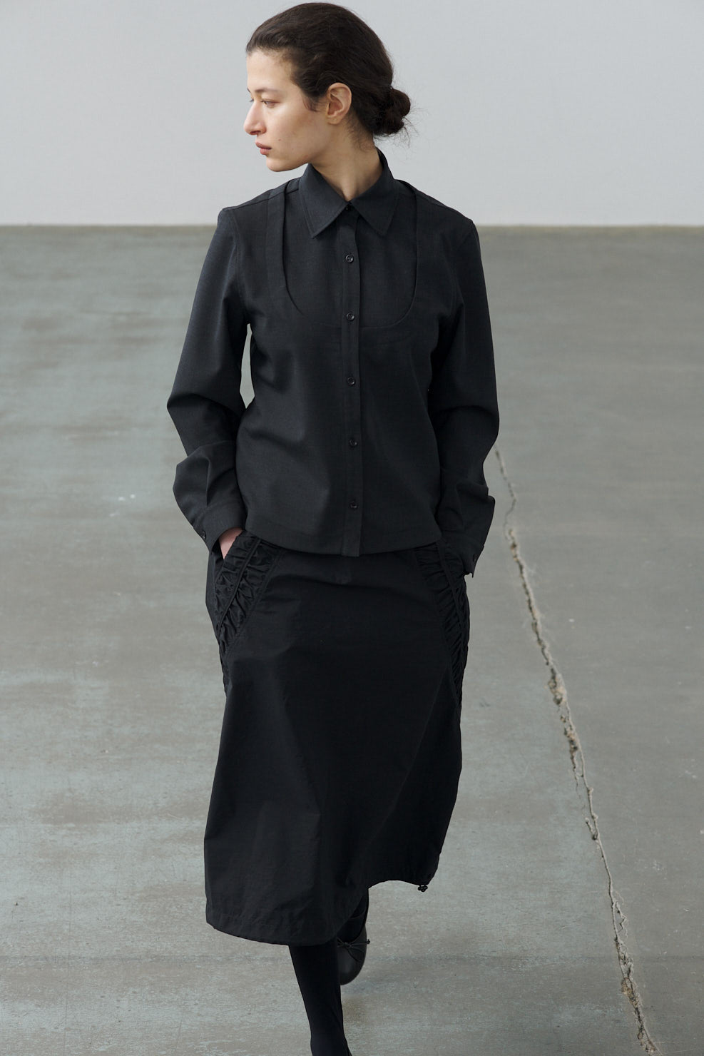 Sakura Shirt - Charcoal