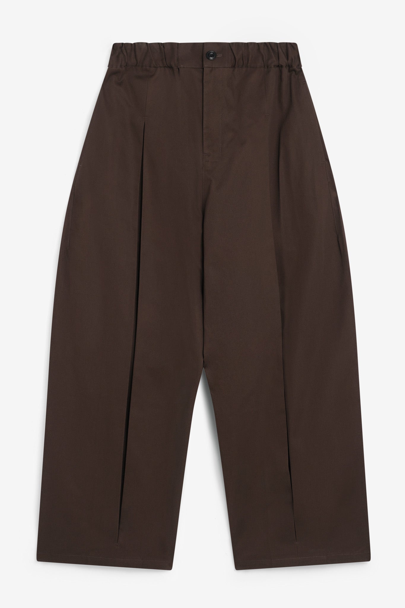 Box Pleat Trouser - Coffee Brown