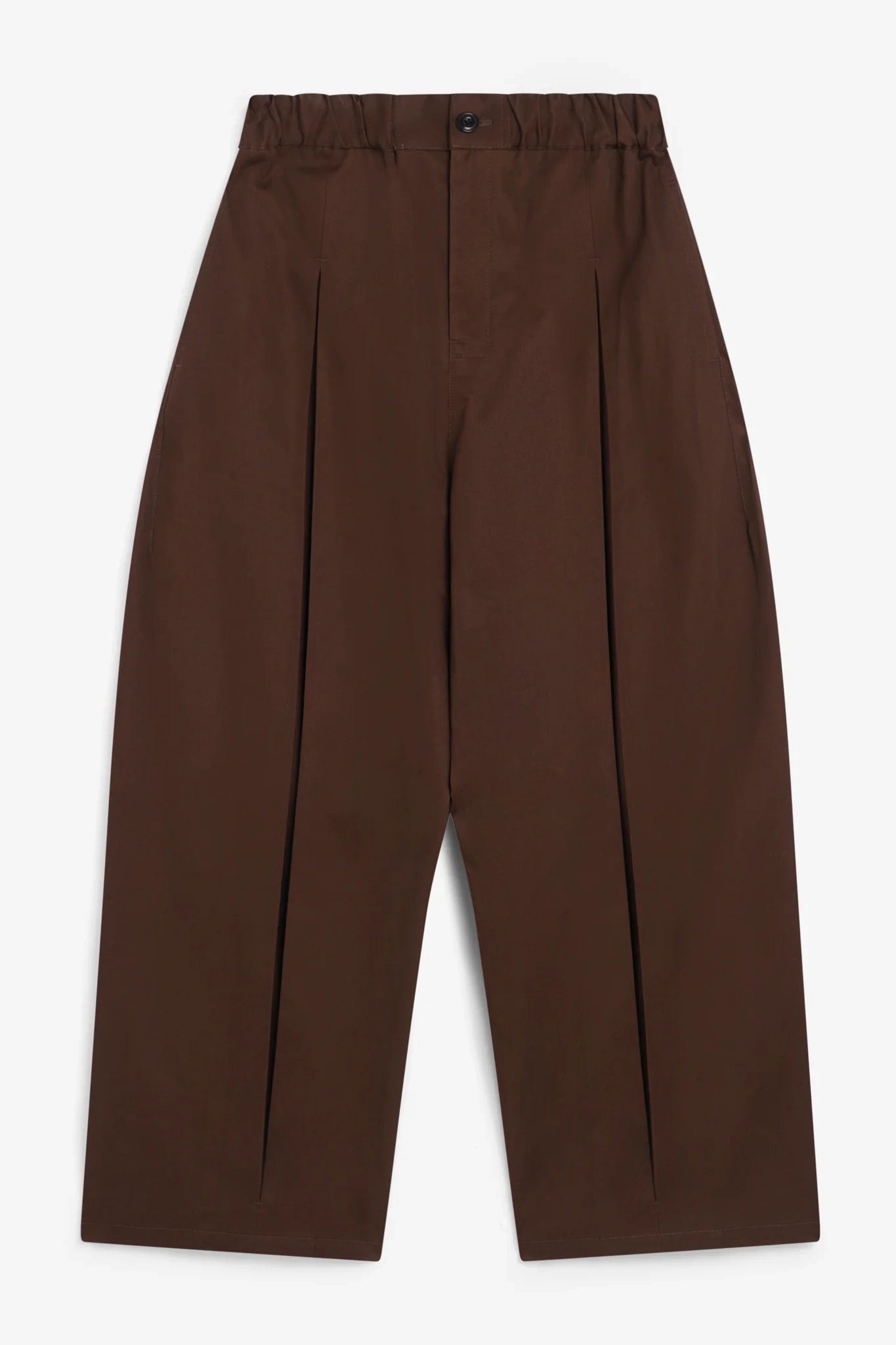 Box Pleat Trouser - Brown