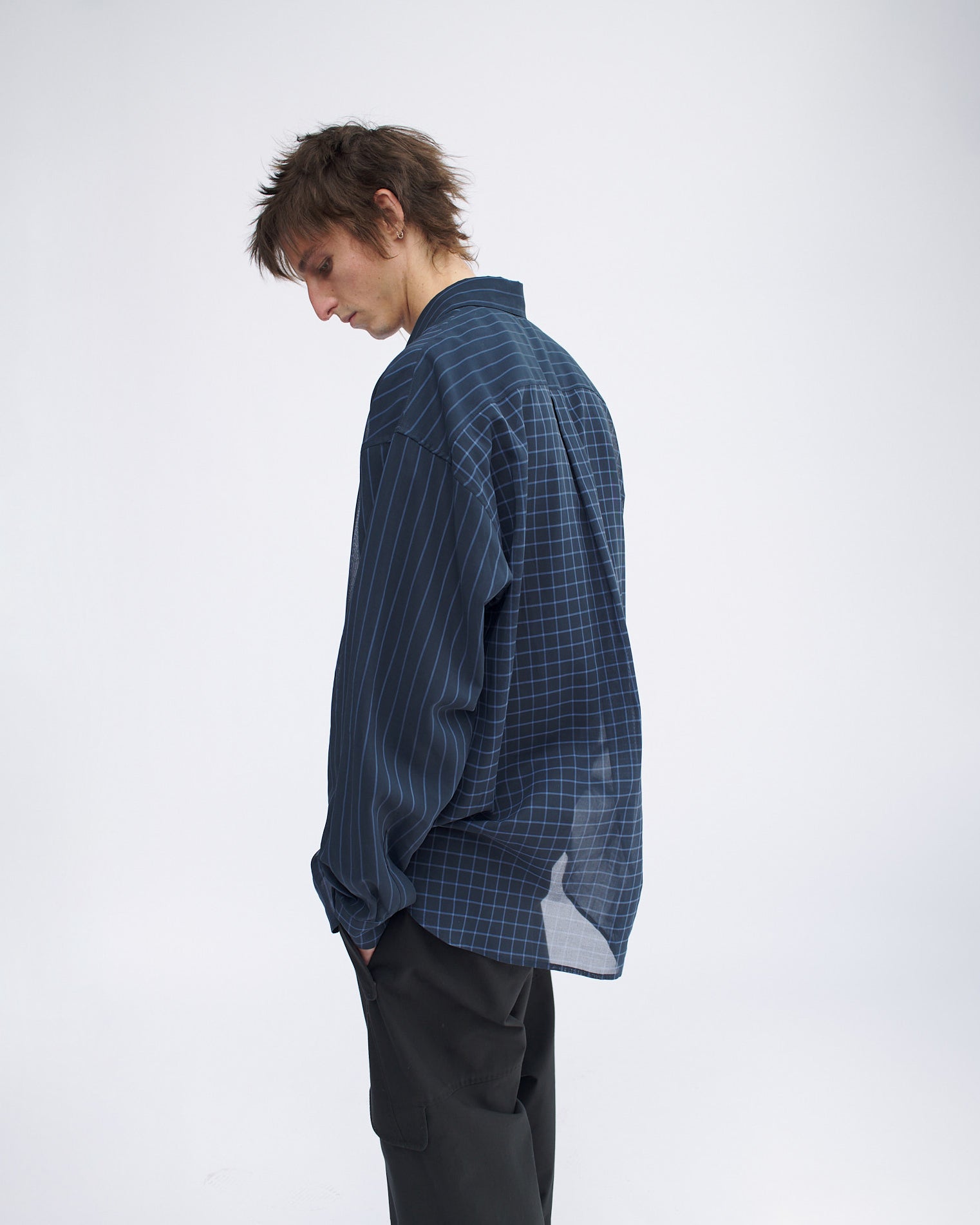 Chisholm Shirt - Navy / Cornflower Blue Stripe
