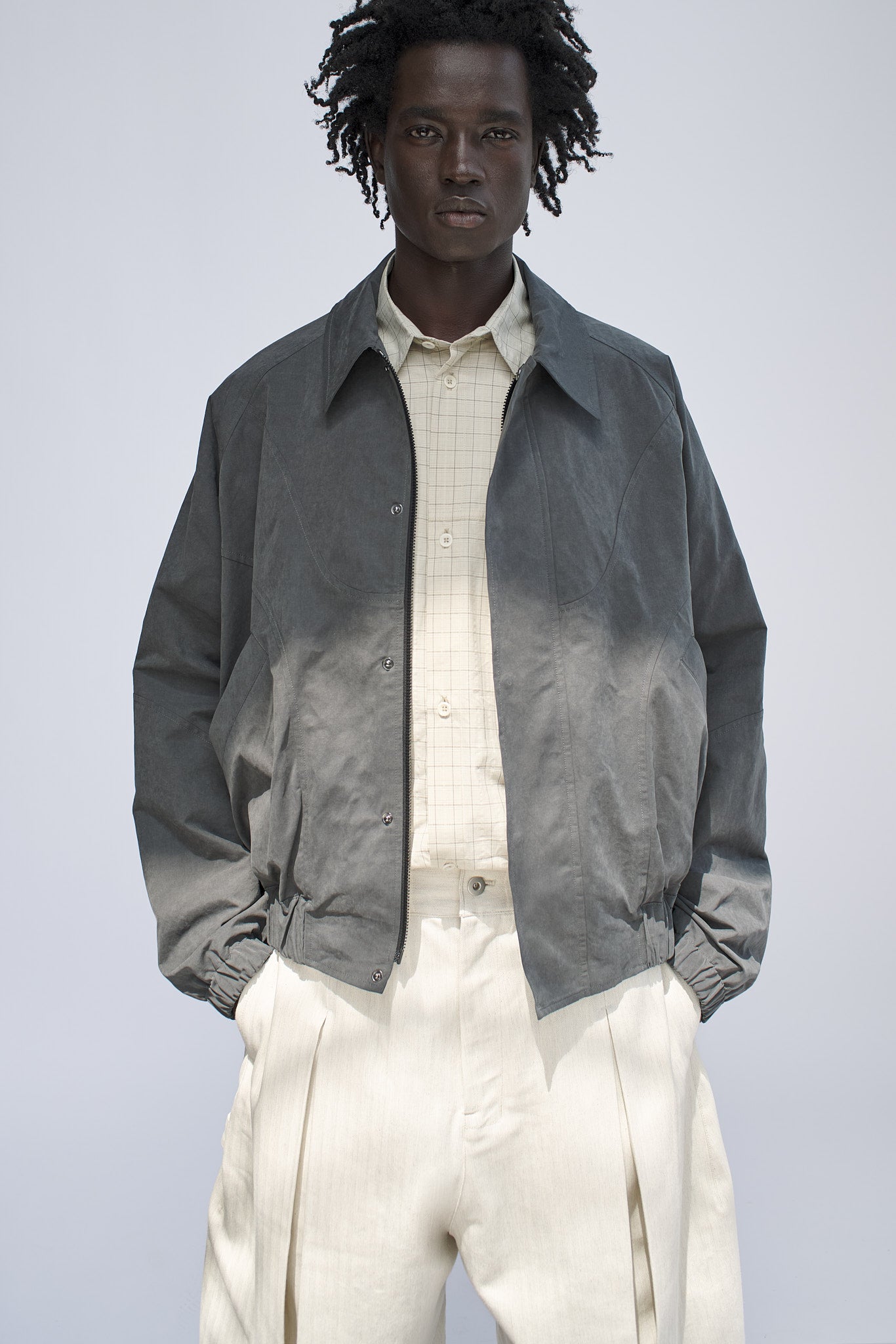 Pocket Parka Shirt - Parchment Check